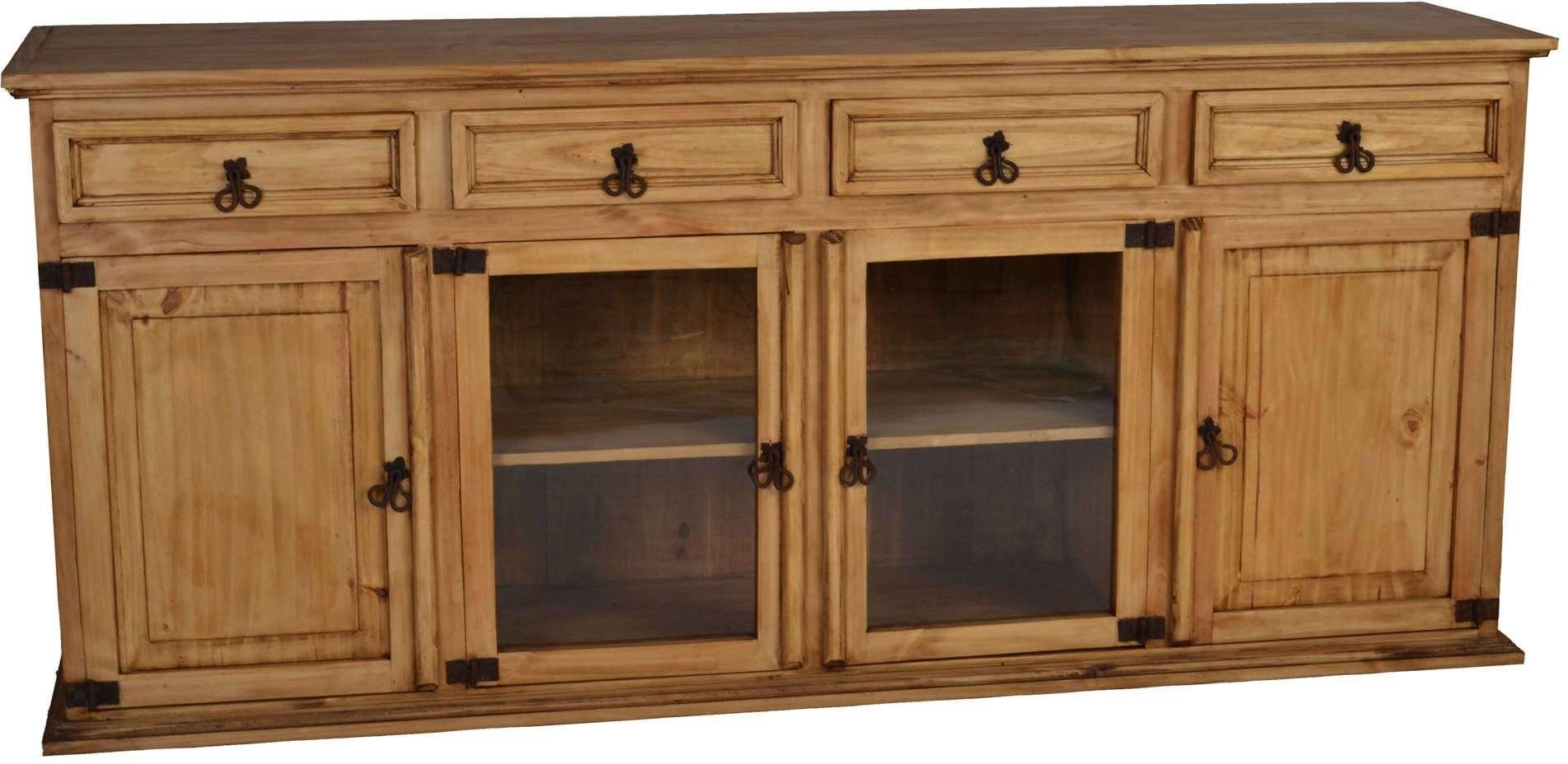 MiaMöbel Sideboard Mexico, aus massivem Pinienholz Honig