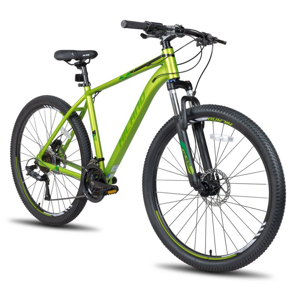 HILAND Mountainbike 27.5 Zoll MTB Herren Damen,Dual Hydraulische  Scheibenbremsen, 27 Gang L-TWOO A5 Schaltwerk, Kettenschaltung, (set), für  Damen und Herren 165 - 190 cm MTB Hardtail Fahrrad