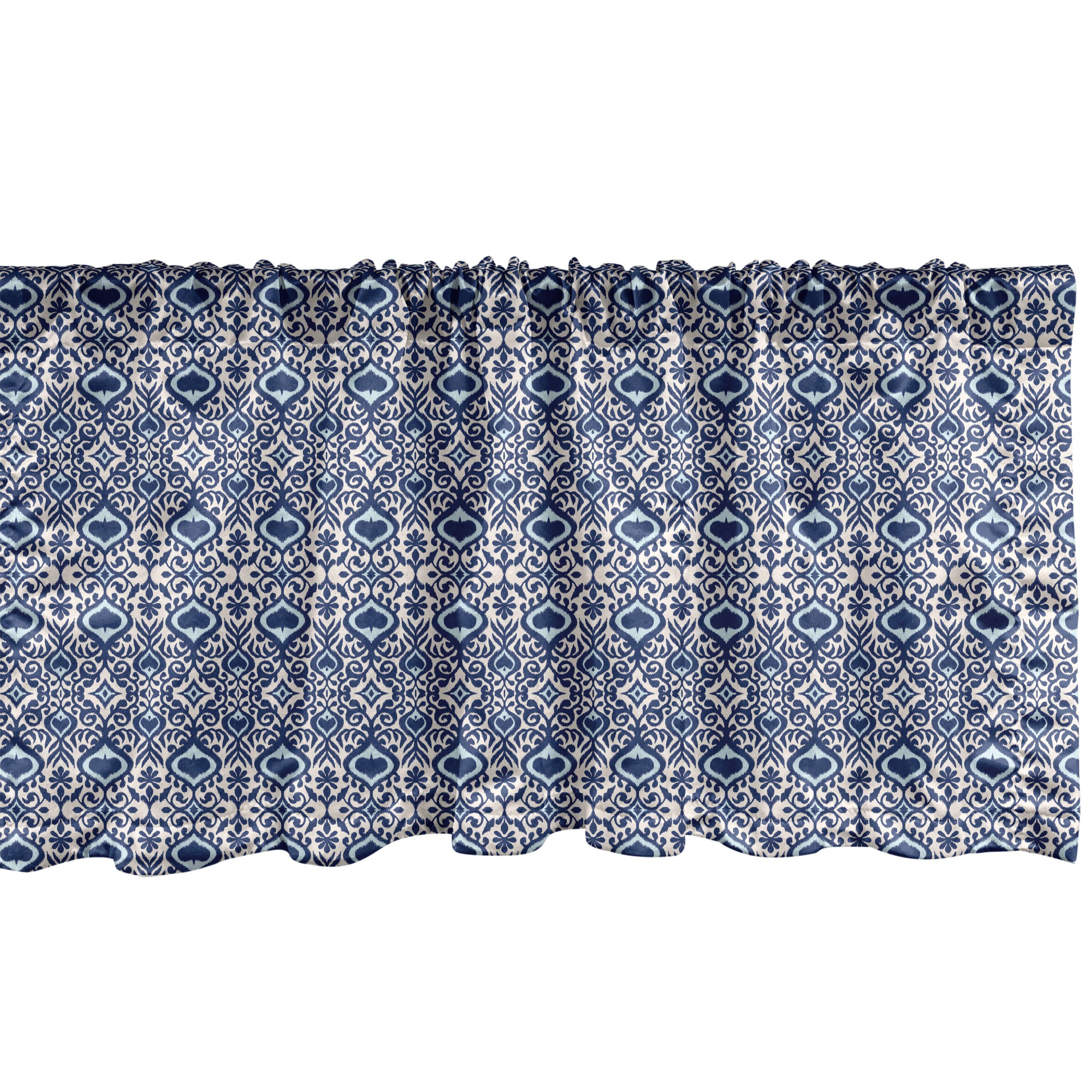 Scheibengardine Vorhang Volant für Microfaser, Abakuhaus, mit orientalisch Traditionelle Stangentasche, Inspired Dekor Schlafzimmer Küche Ikat