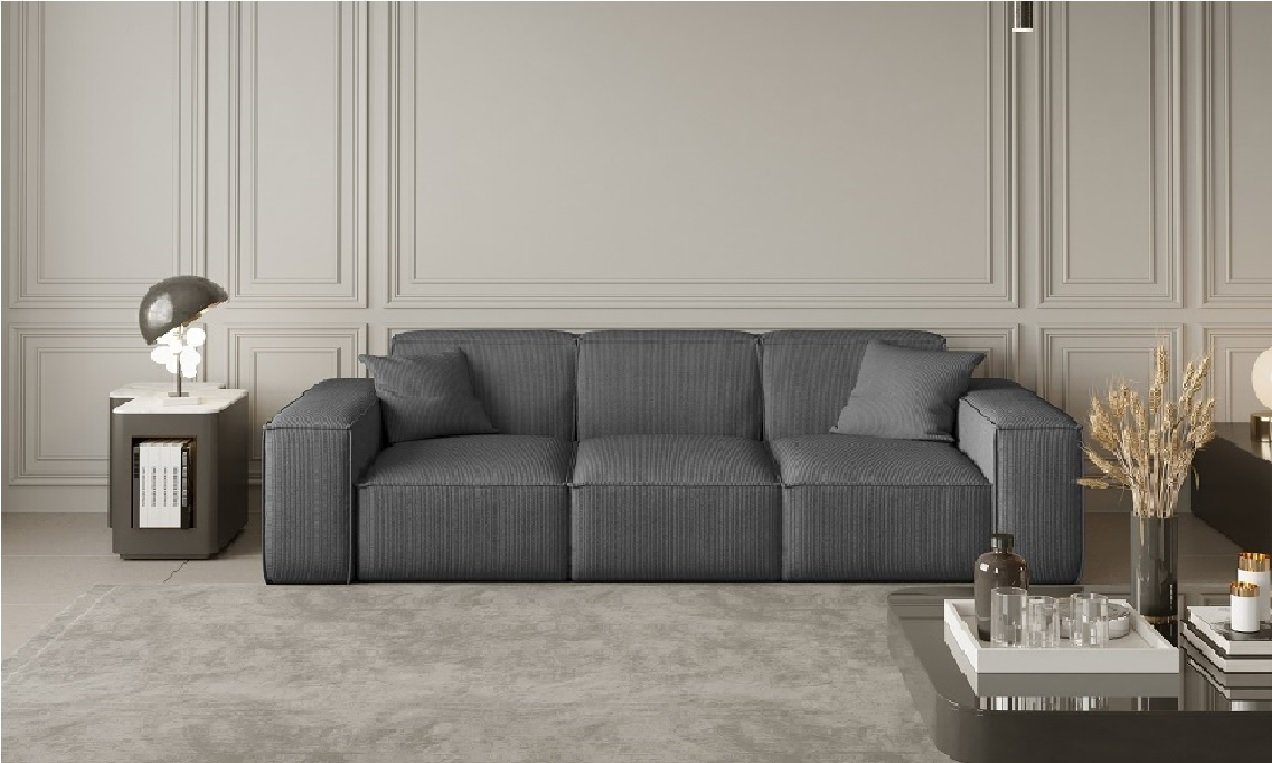 Stoff Sofa Designersofa CELES Fun Sofa 3-Sitzer in Möbel