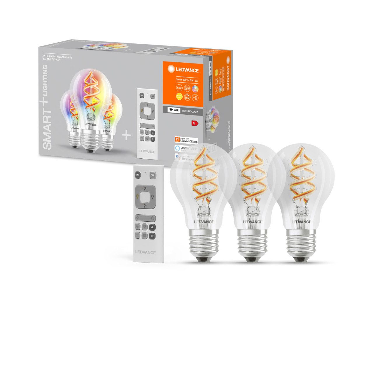 Ledvance LED-Leuchtmittel Ledvance LED Leuchtmittel Smart+ WiFi 3er Set E27 günstig online kaufen