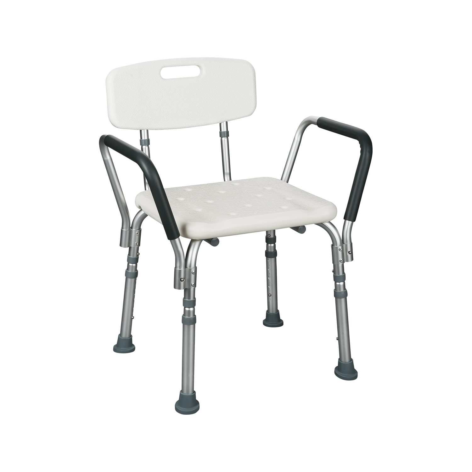flexilife Duschhocker Duschsitz Duschhocker mit Rückenlehne und Armlehne - 110 kg belastbar