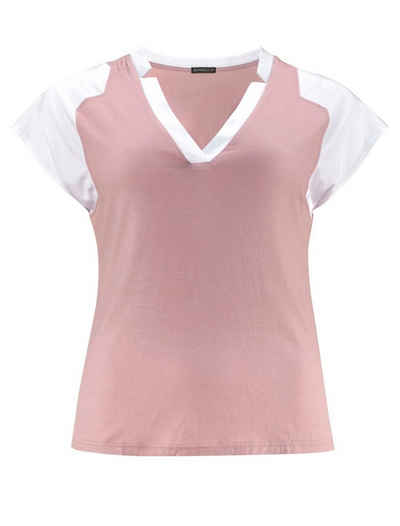 Apart V-Shirt »Apart Damen Marken-Shirt, rosé-weiß«