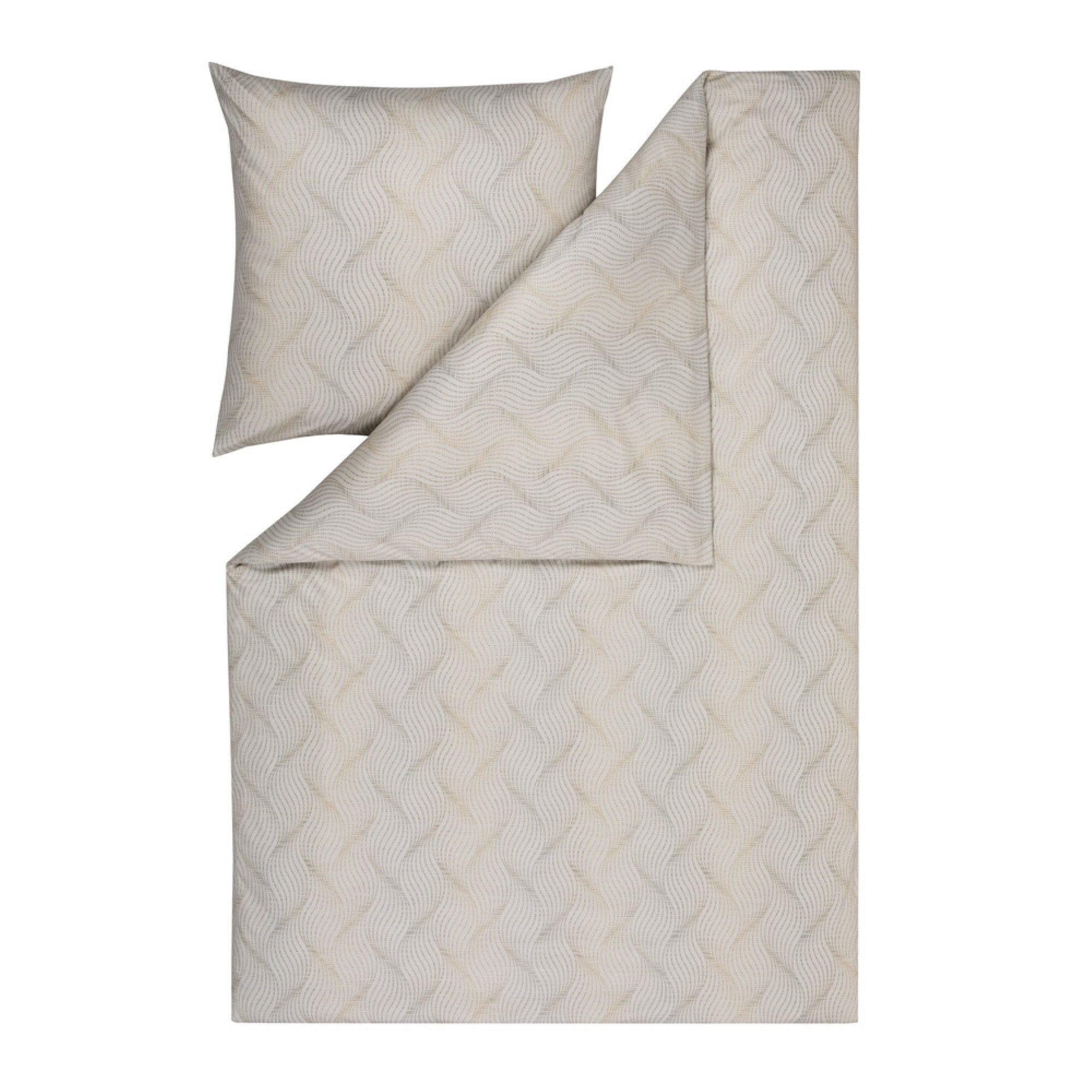 Estella Bettwäsche Estella Mako Jersey Bettwäsche 135x200 Ruben creme Spiralen Wellen, Mako-Jersey, 2 teilig, für Sommer und Winter