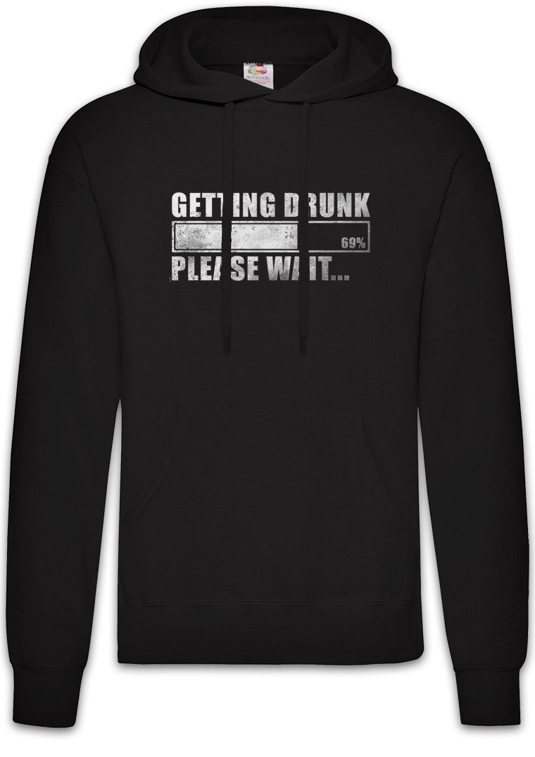 Hoodie Getting Drunk Herren Hoodie Please Wait Fun Drinker Beer Bier Booze