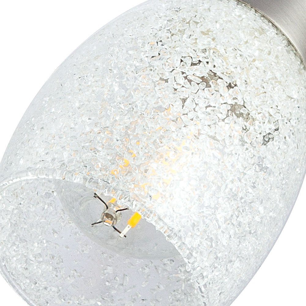 Lampe etc-shop Zimmer Wandleuchte, Warmweiß, Leuchte inklusive, Strahler Glas Spot Leuchtmittel Kristall LED Wand Wohn