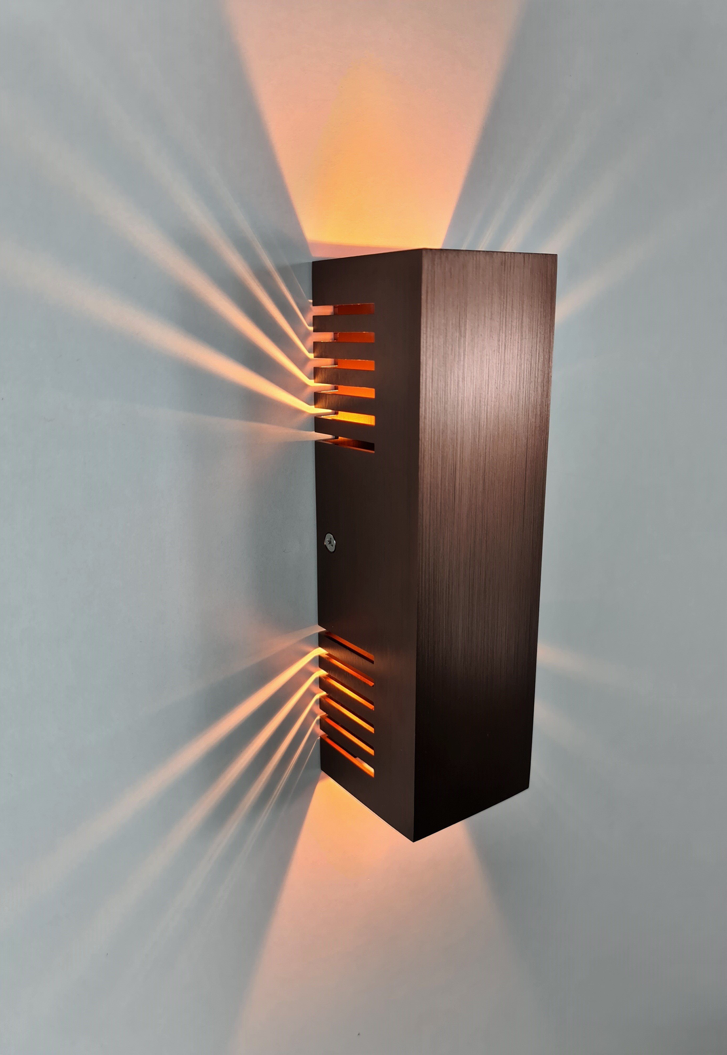 integriert, Schatteneffekt, SpiceLED Warmweiß, (2700 Wandleuchte fest Licht Down Kupfer Edition, LED & indirekte Warmweiß LED Up Beleuchtung Lichtfarbe mit Watt, 6 K), warmweiß,