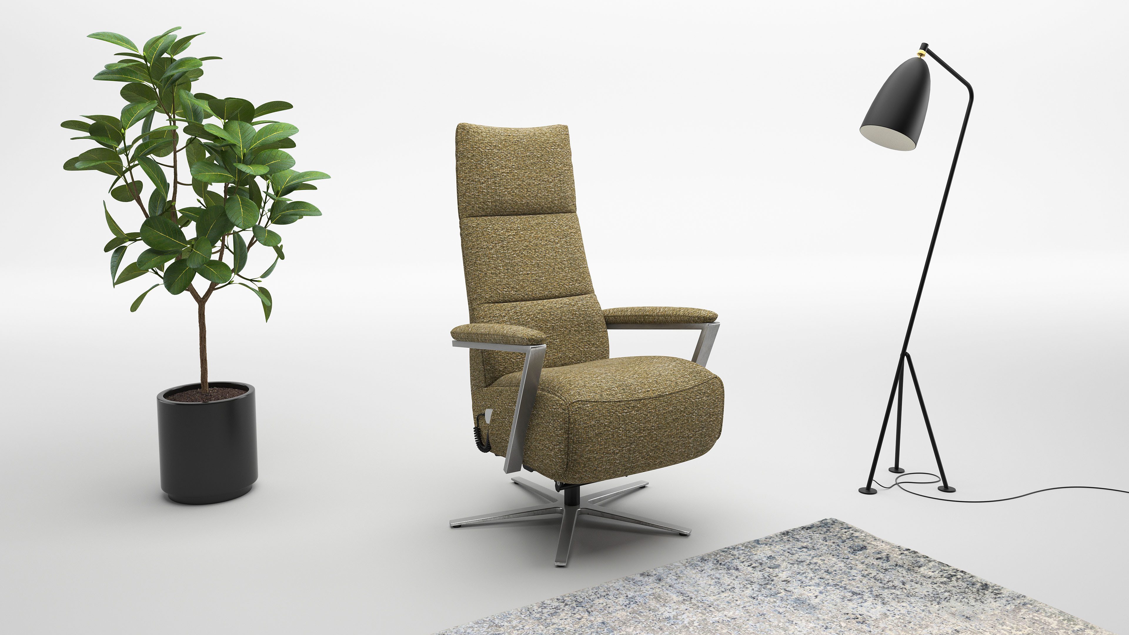 sit&more TV-Sessel Vario mit Kopfteilverstellung & Drehfunktion, weitere Funktionen, Ergonomie M: elektr. Fußstütze, Rückenlehne & Aufstehhilfe, Herz-Waage