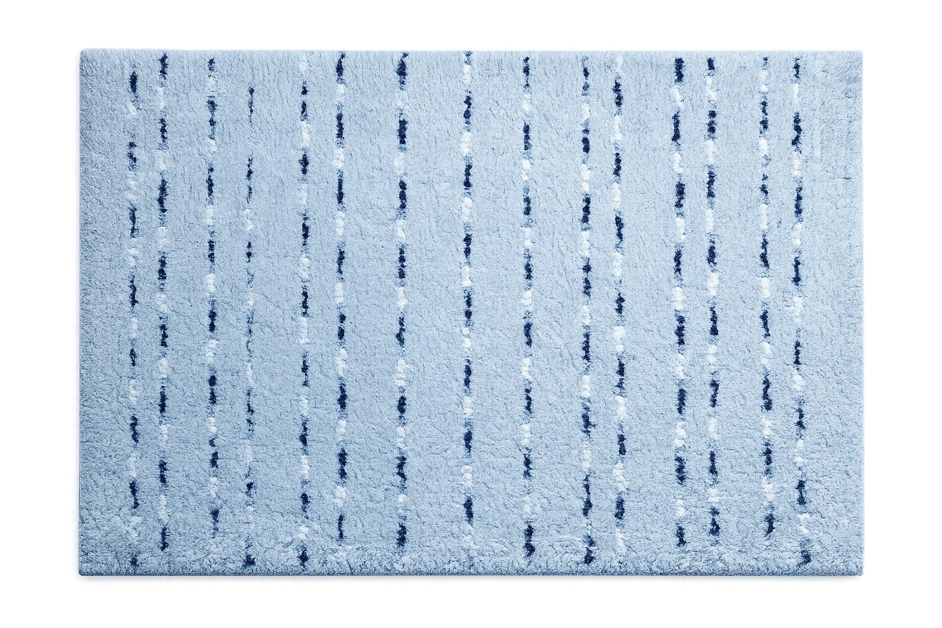Ridder Badematte Laguna blau, Höhe 90 mm, 100% Polyester-Microfaser