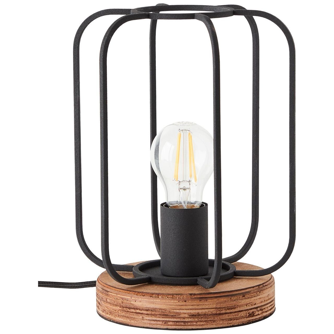 Tischleuchte Tosh korund, Lampe, Tosh, antik E27, 40W Brilliant Tischleuchte holz/schwarz A60, 1x