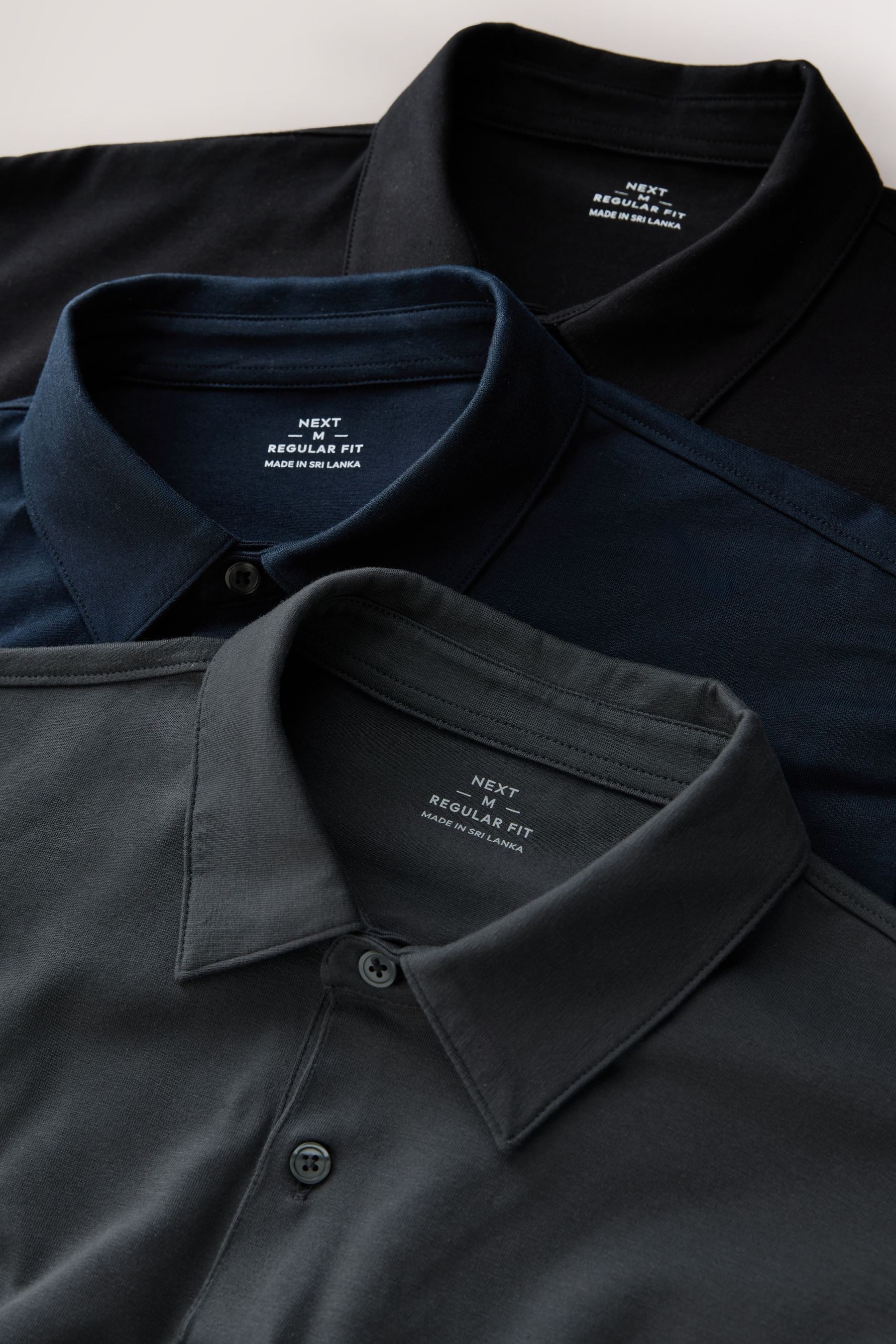 Next Poloshirt 3er-Pack Kurzarm-Poloshirts aus Jersey (3-tlg) günstig online kaufen