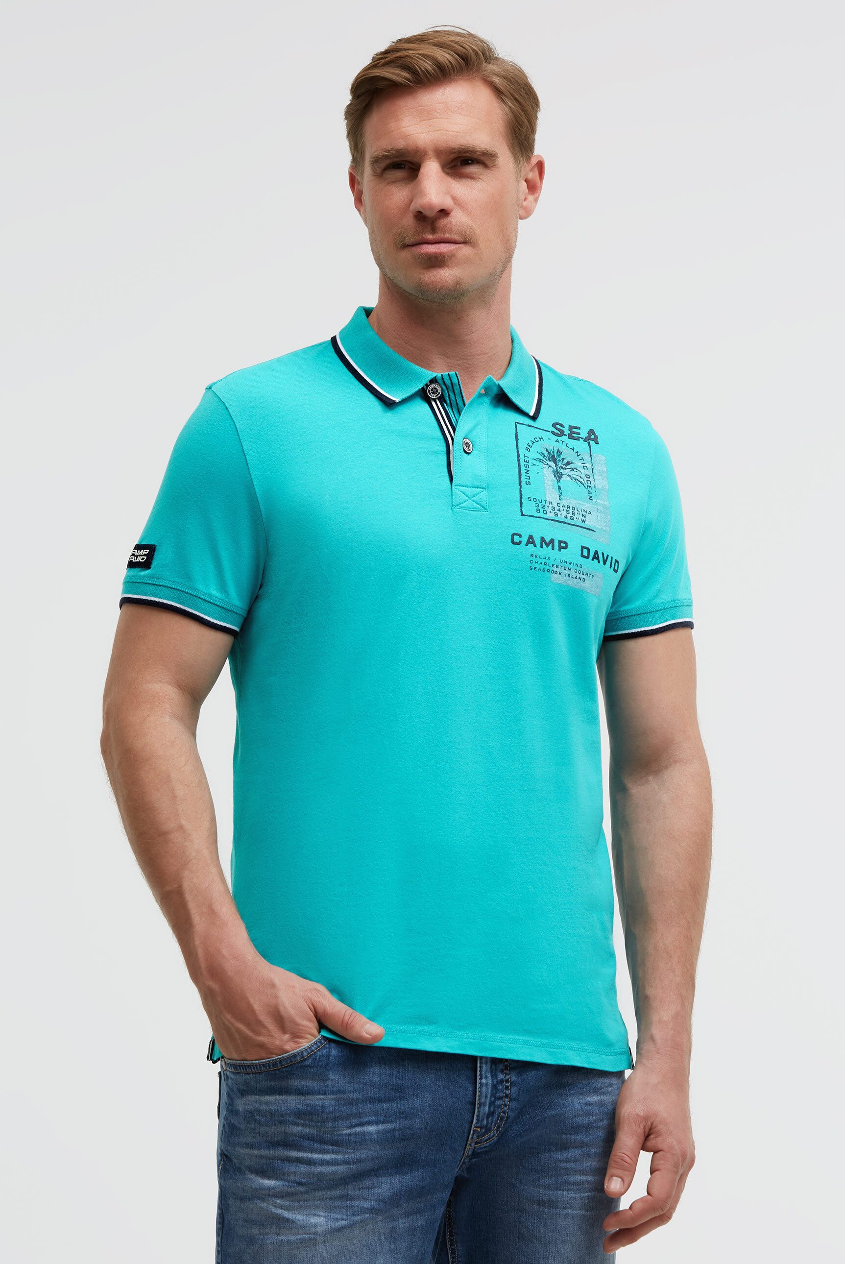 CAMP DAVID Poloshirt aus Baumwolle