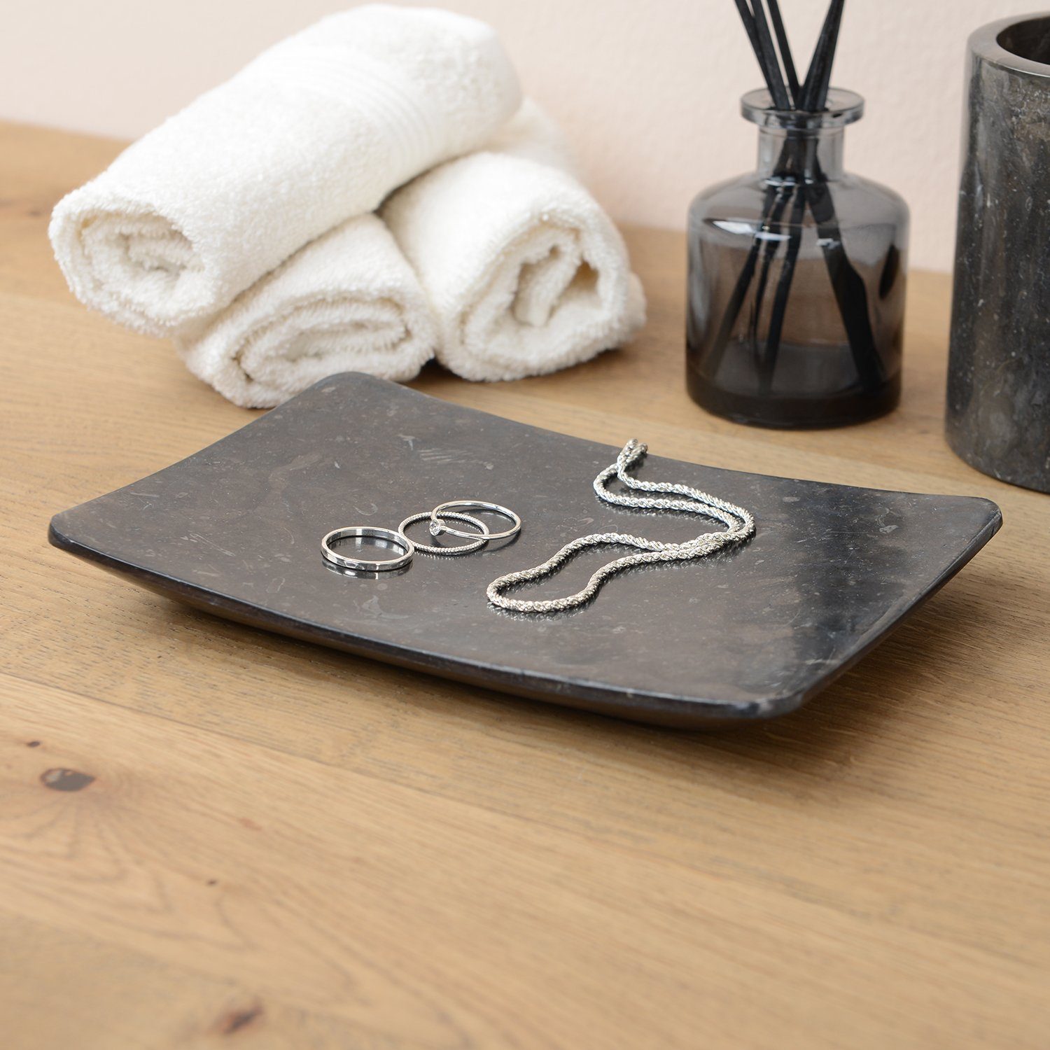 wohnfreuden Dekoschale Marmor Schale 18 cm schwarz, 2595 günstig online kaufen