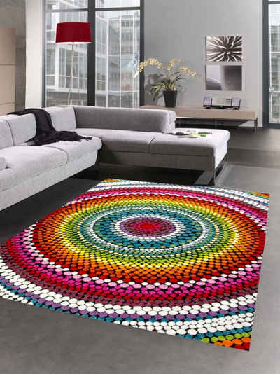 Teppich Teppich modern Wohnzimmer Teppich Regenbogen bunt, Carpetia, rechteckig, Höhe: 13 mm