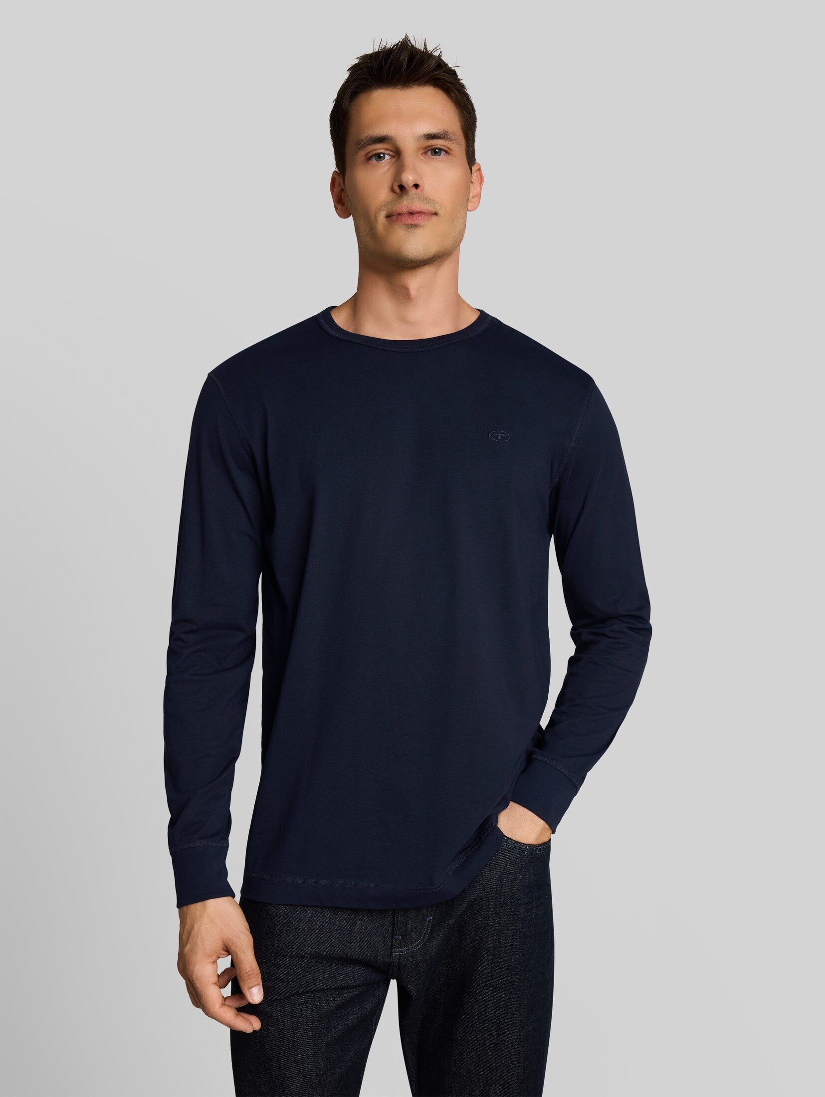 TOM TAILOR Langarmshirt T-Shirt (im Einserpack) Basic Langarmshirt aus Baumwolle