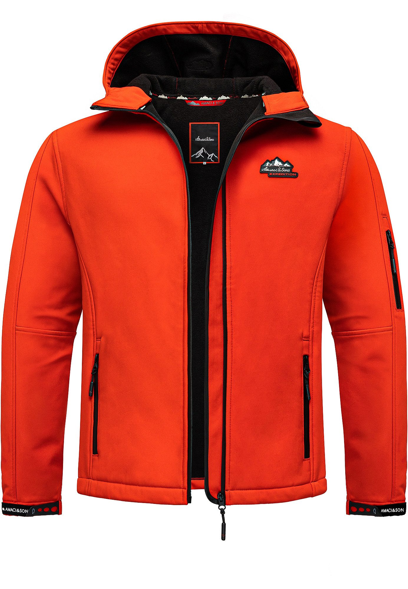 Amaci&Sons Softshelljacke DECATUR Softshelljacke Herren Herbst Winter Softshell Funktions Outdoor Regenjacke