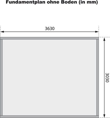 Karibu Saunahaus Maiko 2A, BxTxH: 369 x 309 x 229 cm, 38 mm, (Set) Holzofen