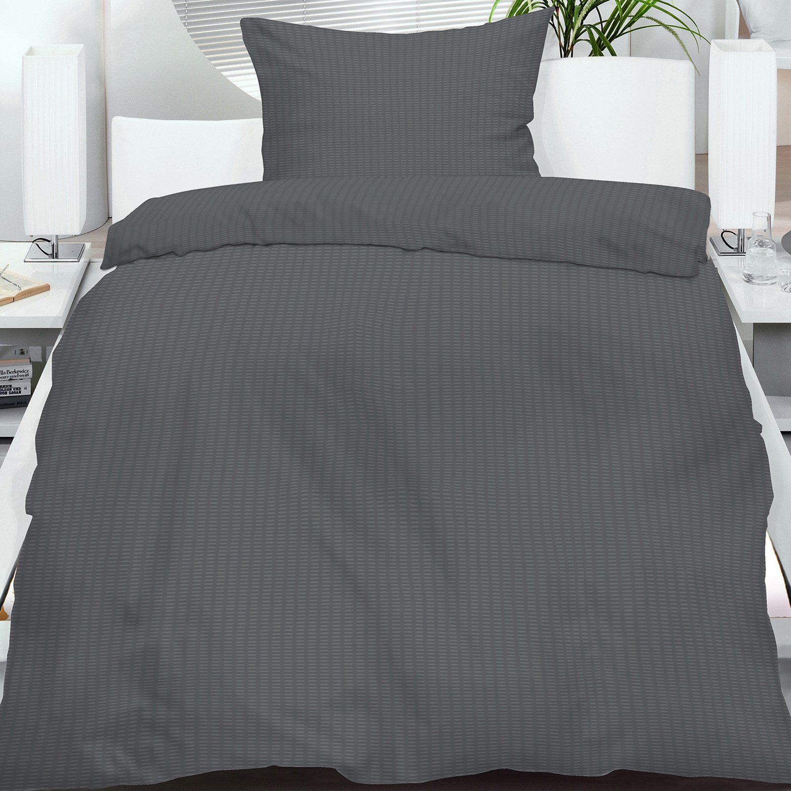 Casa Colori Bettwäsche Seersucker Bettwäsche 135x200 günstig online kaufen