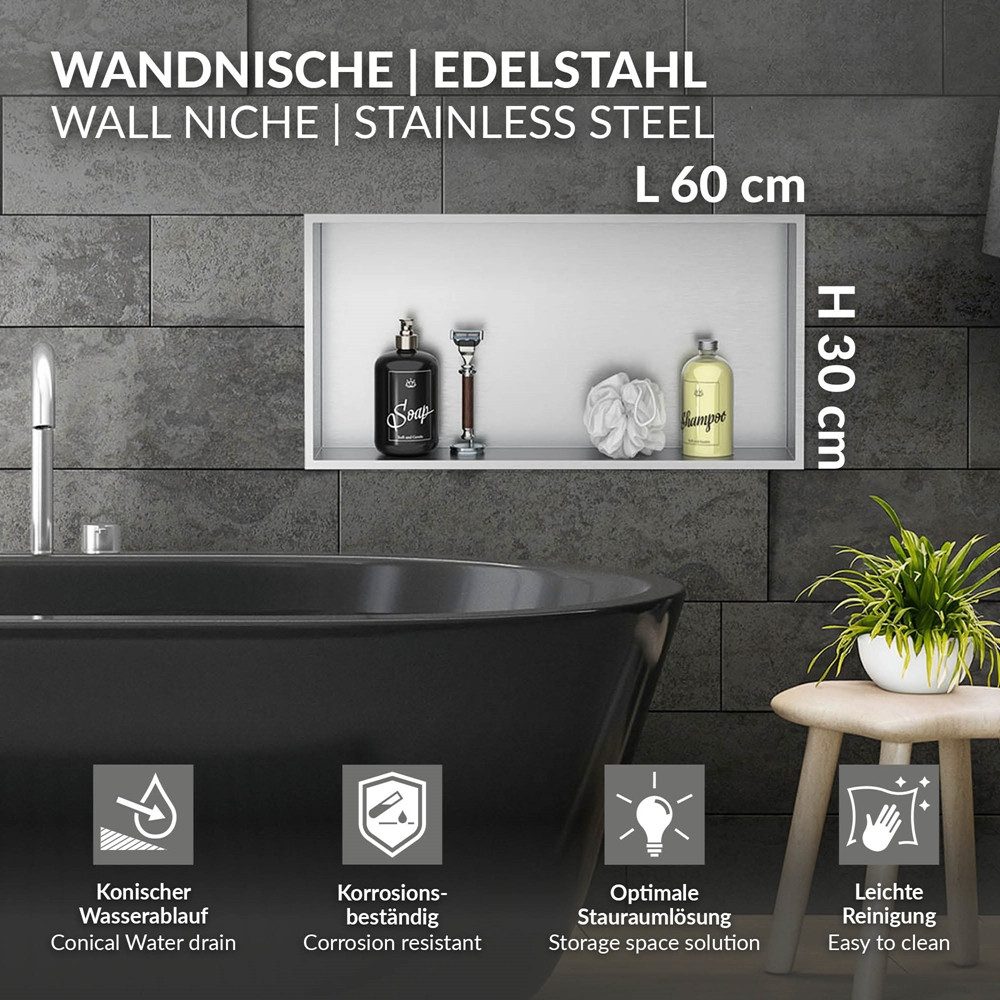 LuxeBath Duschwand Wandnische mit Rahmen aus günstig online kaufen