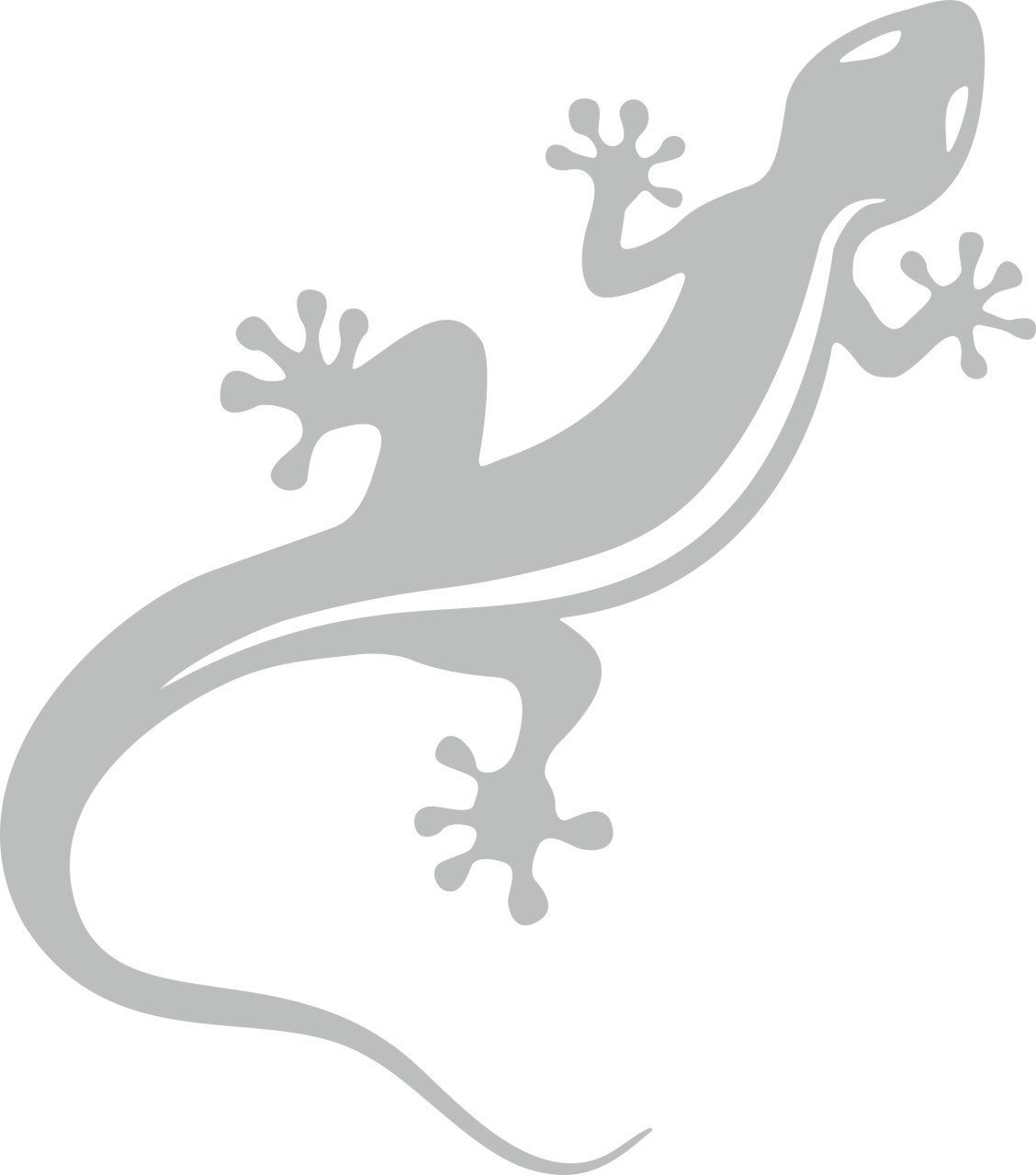 Aufkleber Hermann Schütz Aufkleber Gecko silber 115x95mm