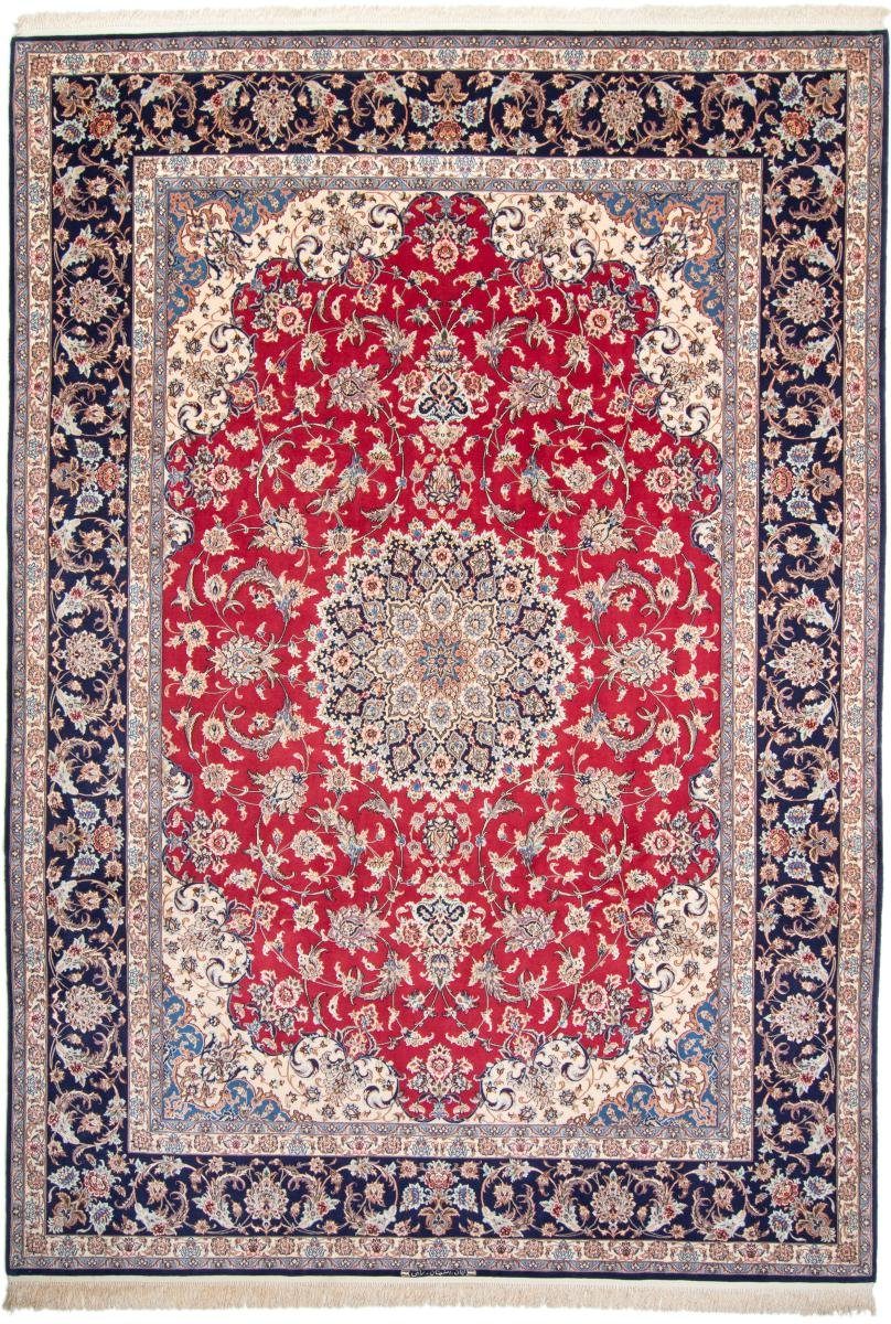 Orientteppich Isfahan Seidenkette 249x357 Handgeknüpfter Trading, 6 Nain Höhe: mm Orientteppich, rechteckig