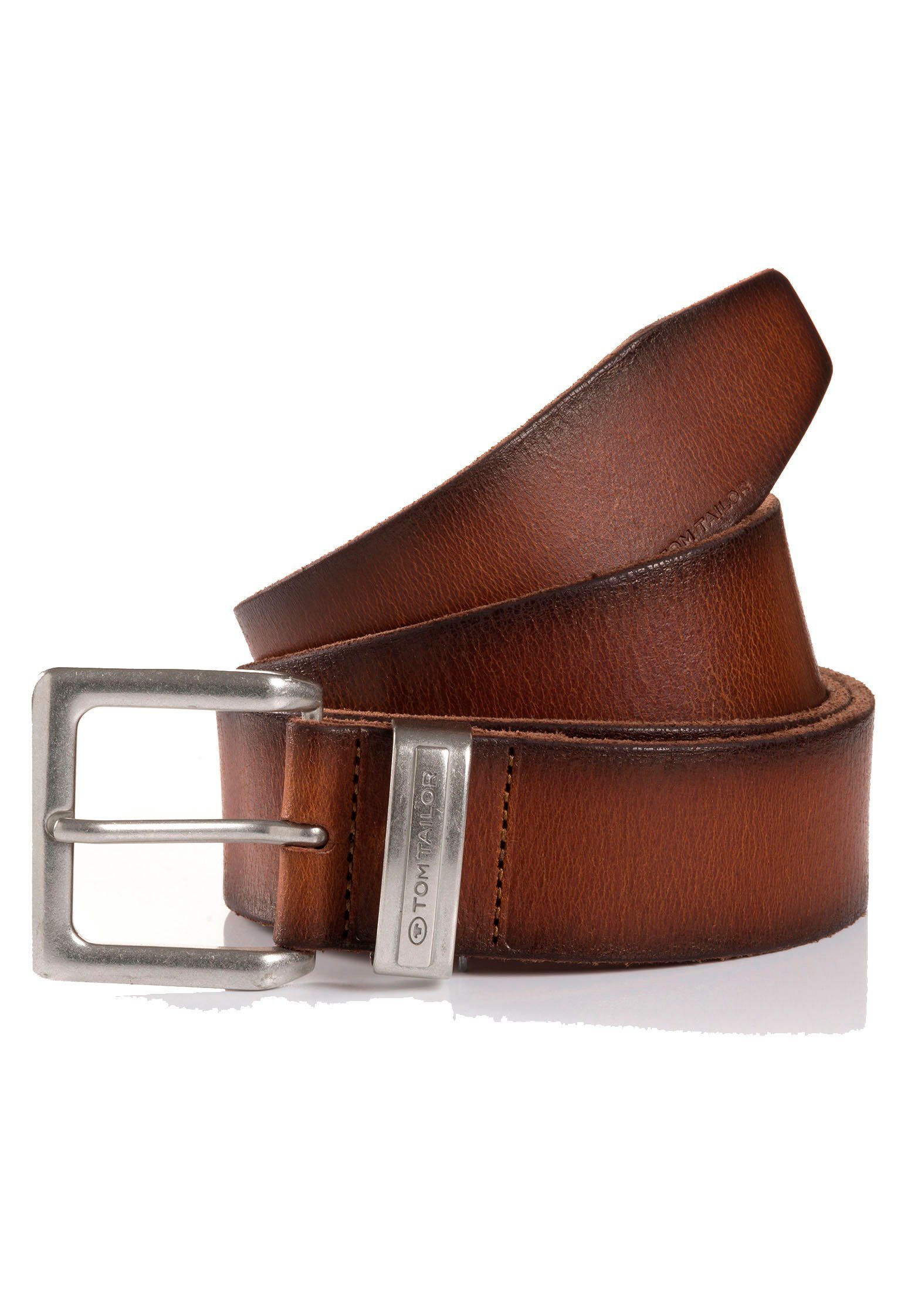 TOM TAILOR Ledergürtel TTJACOB Leichte Oberflächennarbung günstig online kaufen