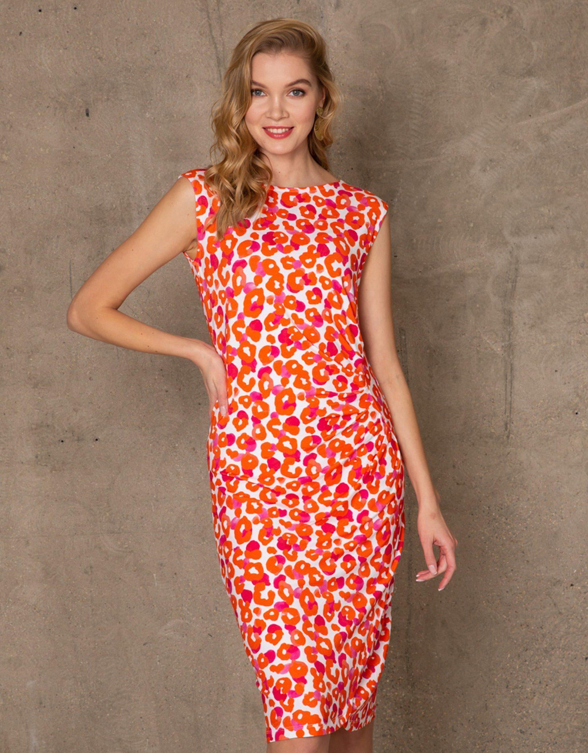 Passioni Sommerkleid mit buntem Leopardenprint günstig online kaufen