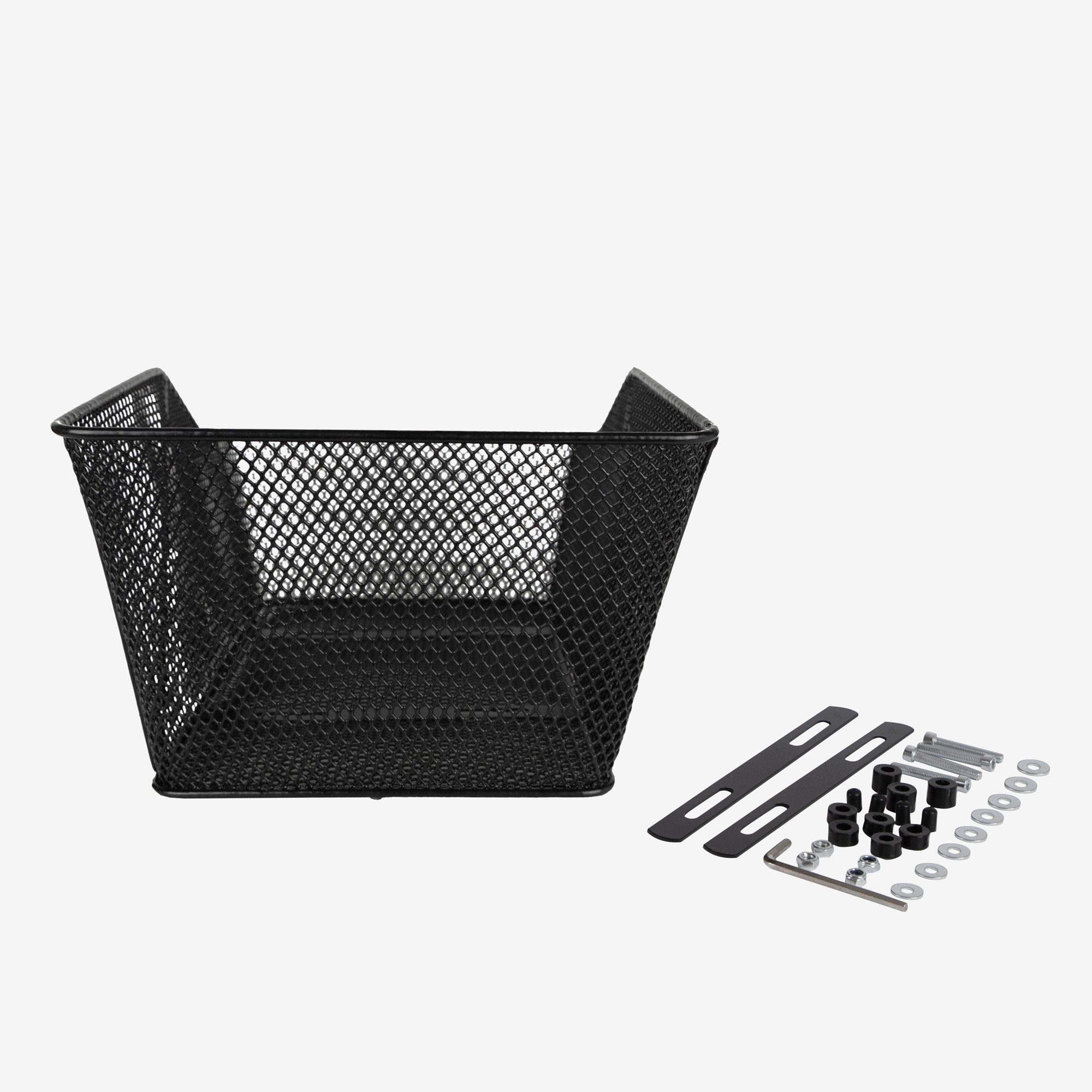 laio rear bicycle basket made of wire, including mounting hardware, black