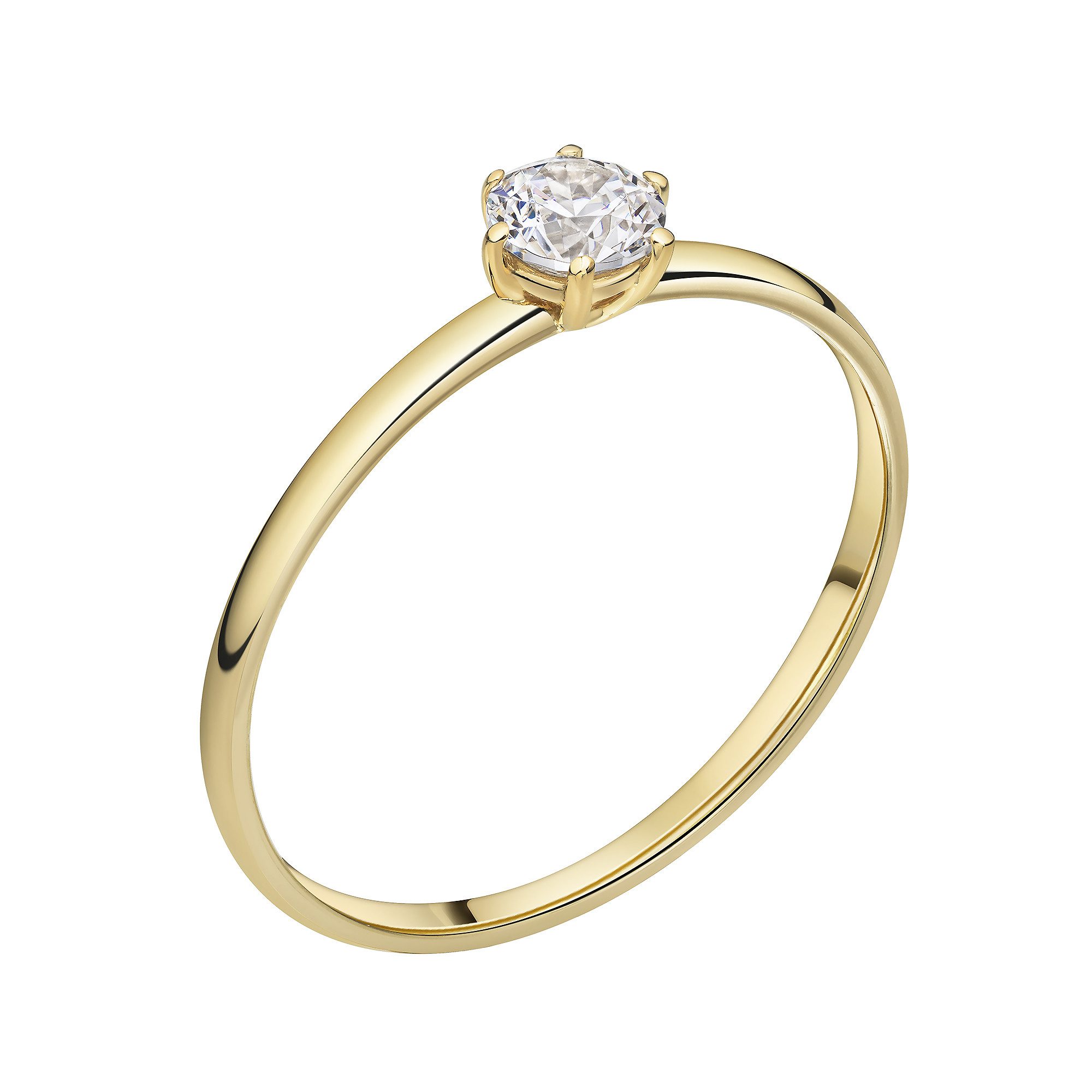 CELESTA Fingerring 375/- Gelbgold Zirkonia