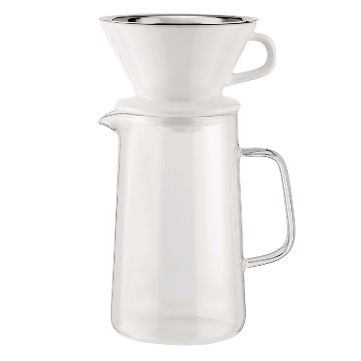 Alessi Filterkaffeemaschine Kaffeekanne Filter SLOW 0.80l COFFEE, mit Kaffeekanne