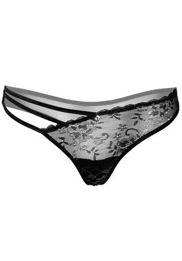 Daring Intimates Stringtanga Transparenter String mit floraler Spitze - schwarz