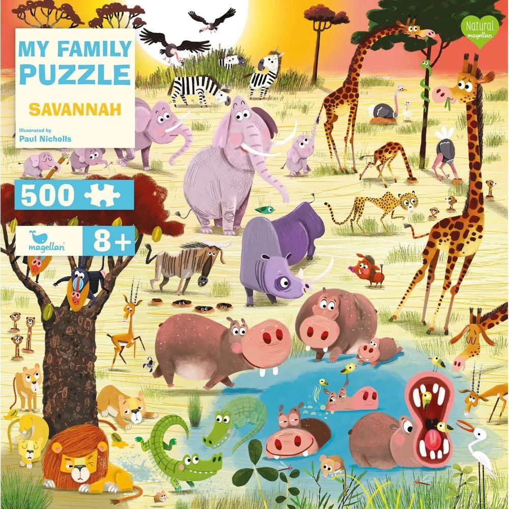 Magellan Puzzle My Family Puzzle - Savannah, 500 Puzzleteile