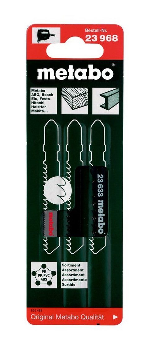 metabo Stichsägeblatt (3-St), Stichsägeblattsortiment 1 Holz und Metall 3-teilig HCS / HSS