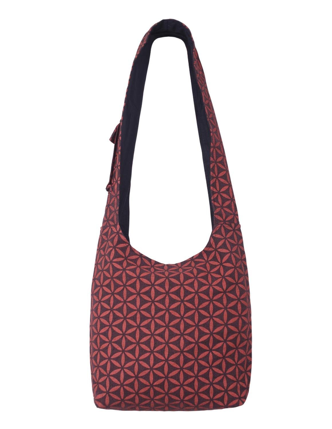 Vishes Shopper Umhängetasche Schultertasche Facetten Blumen, günstig online kaufen