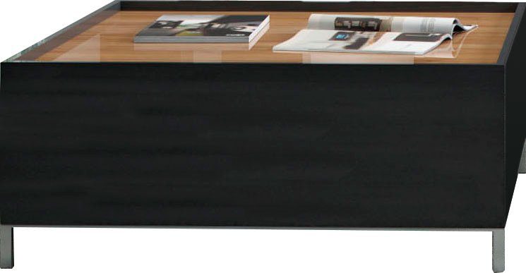 OTTO home Couchtisch Onyx (B/H/T): 89,4/36,6/89,4cm), hochwertig UV lackiert, mit Stauraum