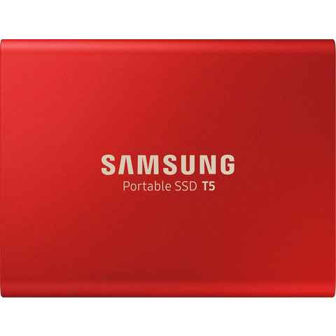 Samsung Portable SSD T5 externe SSD (500 GB) 540 MB/S Lesegeschwindigkeit, 540 MB/S Schreibgeschwindigkeit, USB 3.1