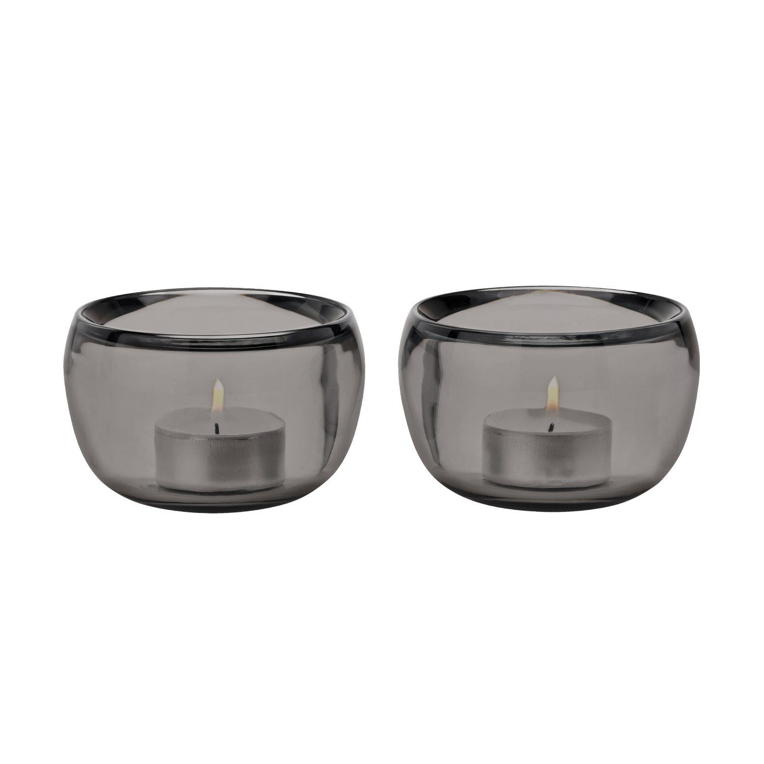 Stelton Teelichthalter Ora Grau (Set, 2 St) | Teelichthalter