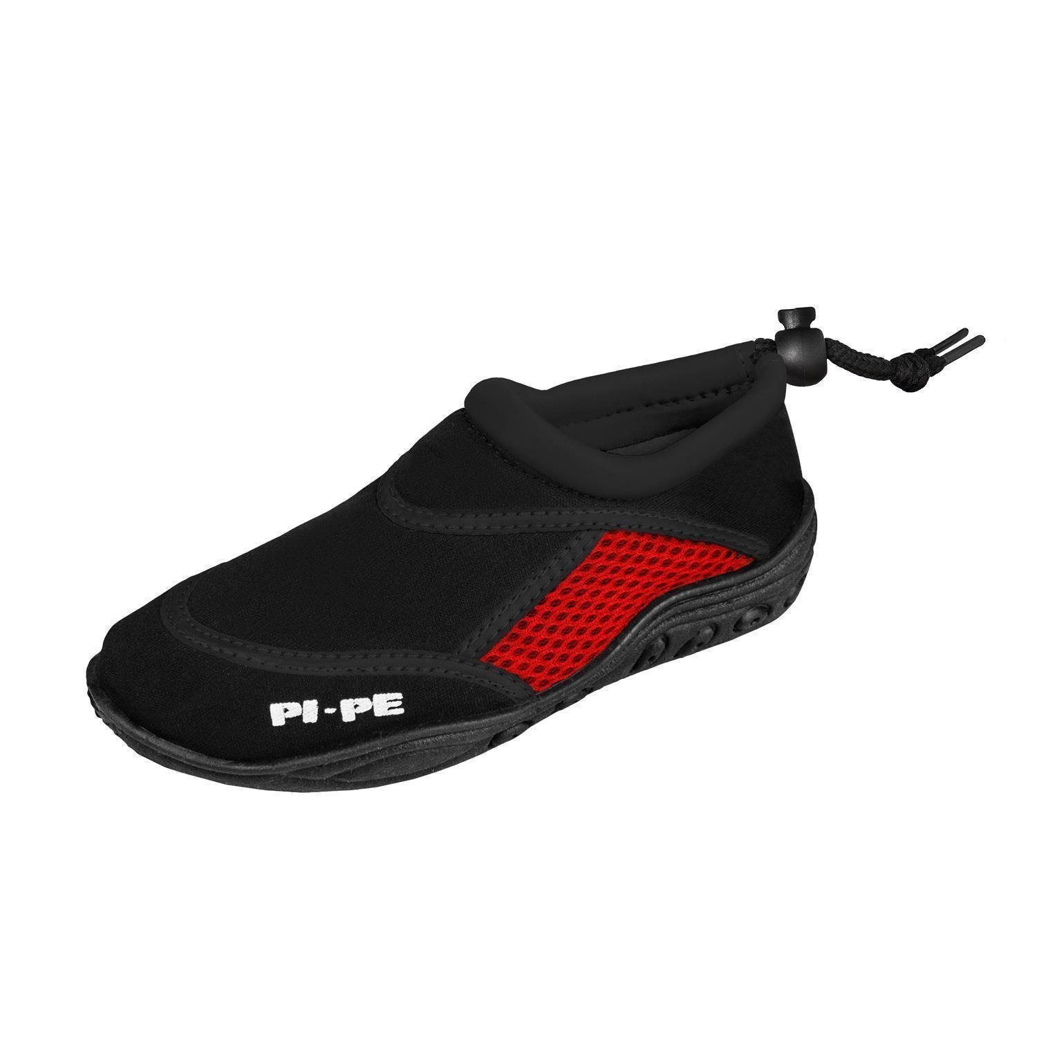 PI-PE PI-PE Badeschuh Kinder Active Aqua Shoes Junior Badeschuh schwarz/rot
