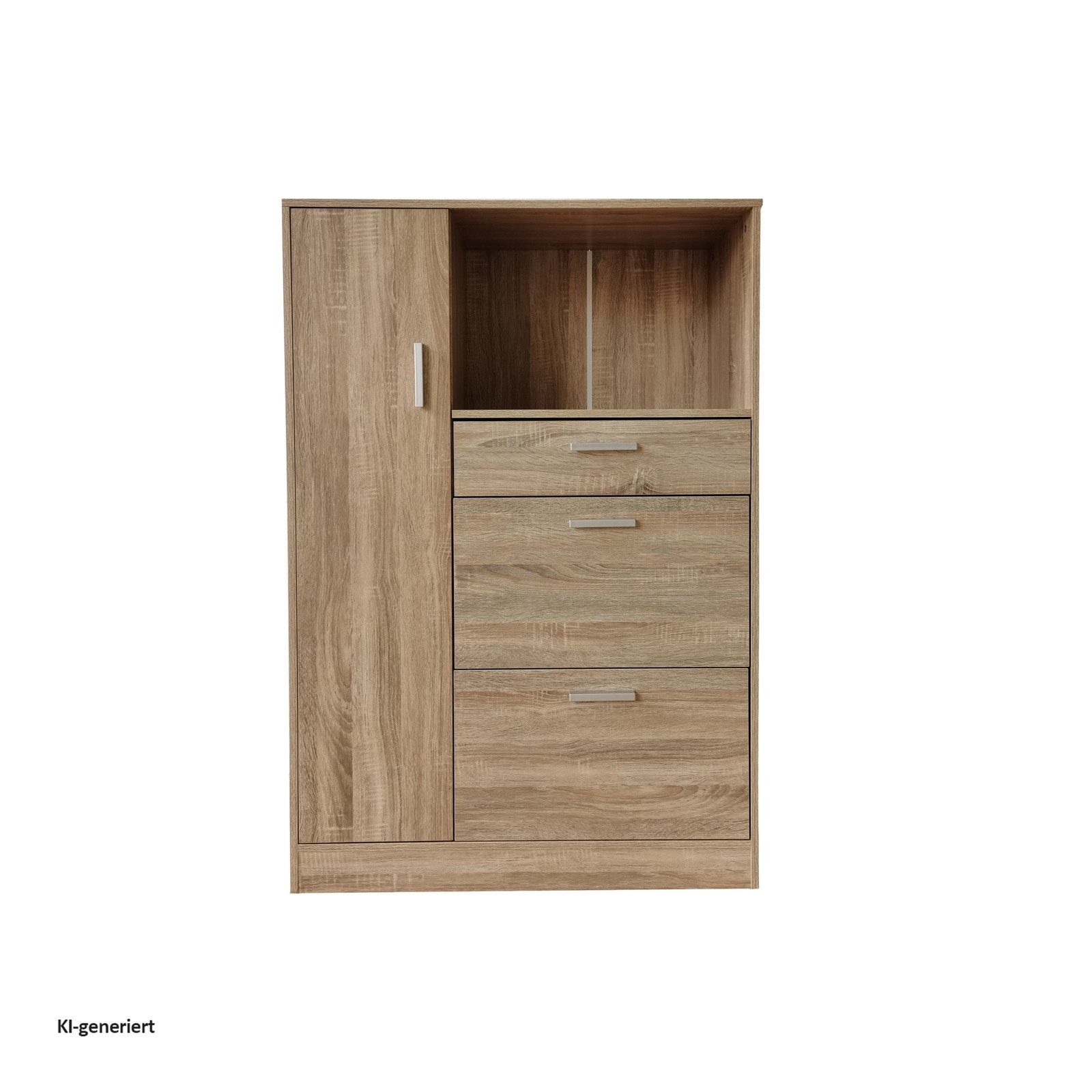 HTI-Living Hochschrank Küchenschrank Sonoma Blanca L (Stück, 1-St., 1 Küchenschrank) Mehrzweckschrank Mikrowellenschrank