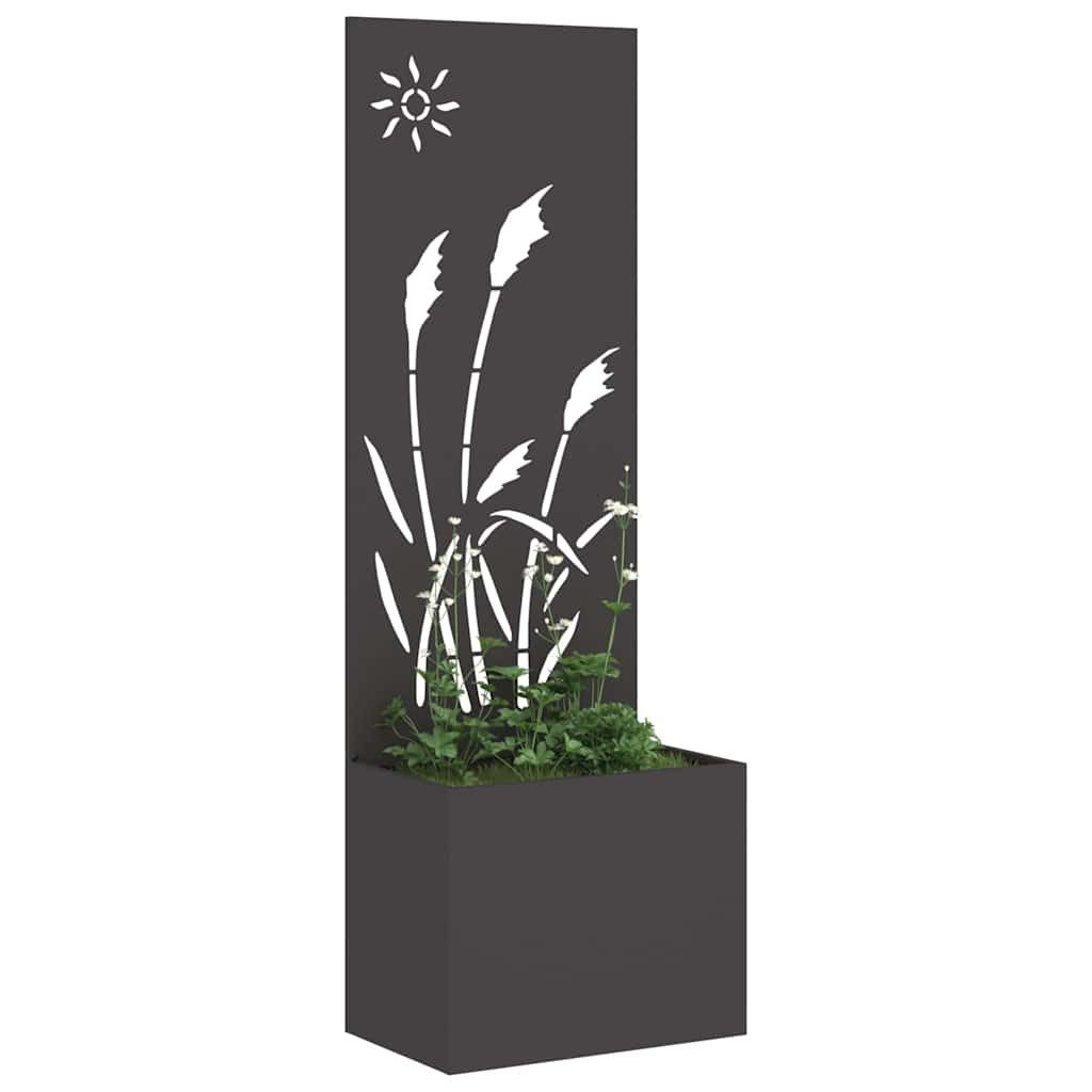 vidaXL Wandbild Garten Sichtschutz-Leinwand Schwarz 50 x 32 x 150 cm, (1 St)
