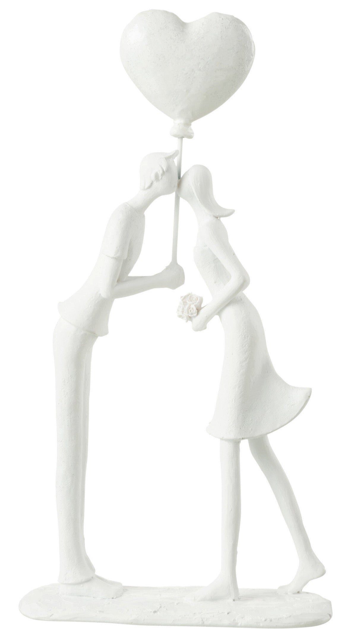 GILDE Dekoobjekt Handgefertigte Skulptur "Paar Kuss Herz Ballon " Romantische Geschenki