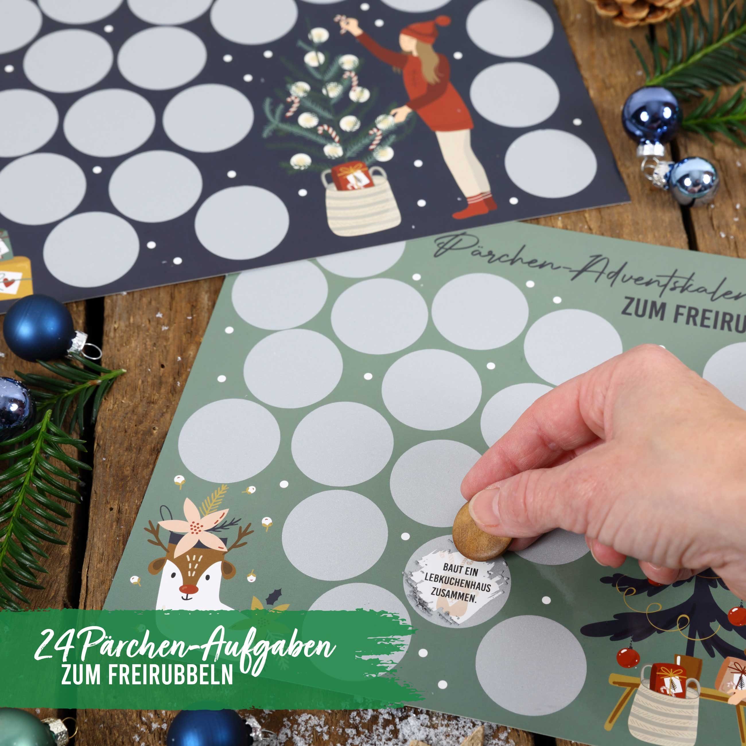 PAPIERDRACHEN Adventskalender Adventskalender zum Freirubbeln