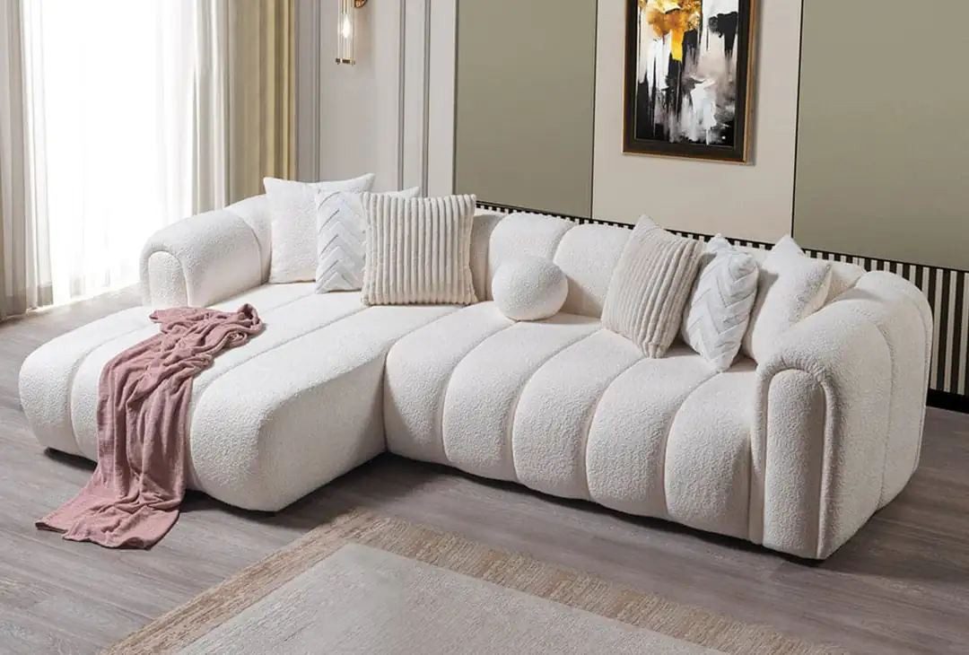 Skye Decor Ecksofa Estia, L-Form, modernes Design mit Bouclé-Stoffbezug