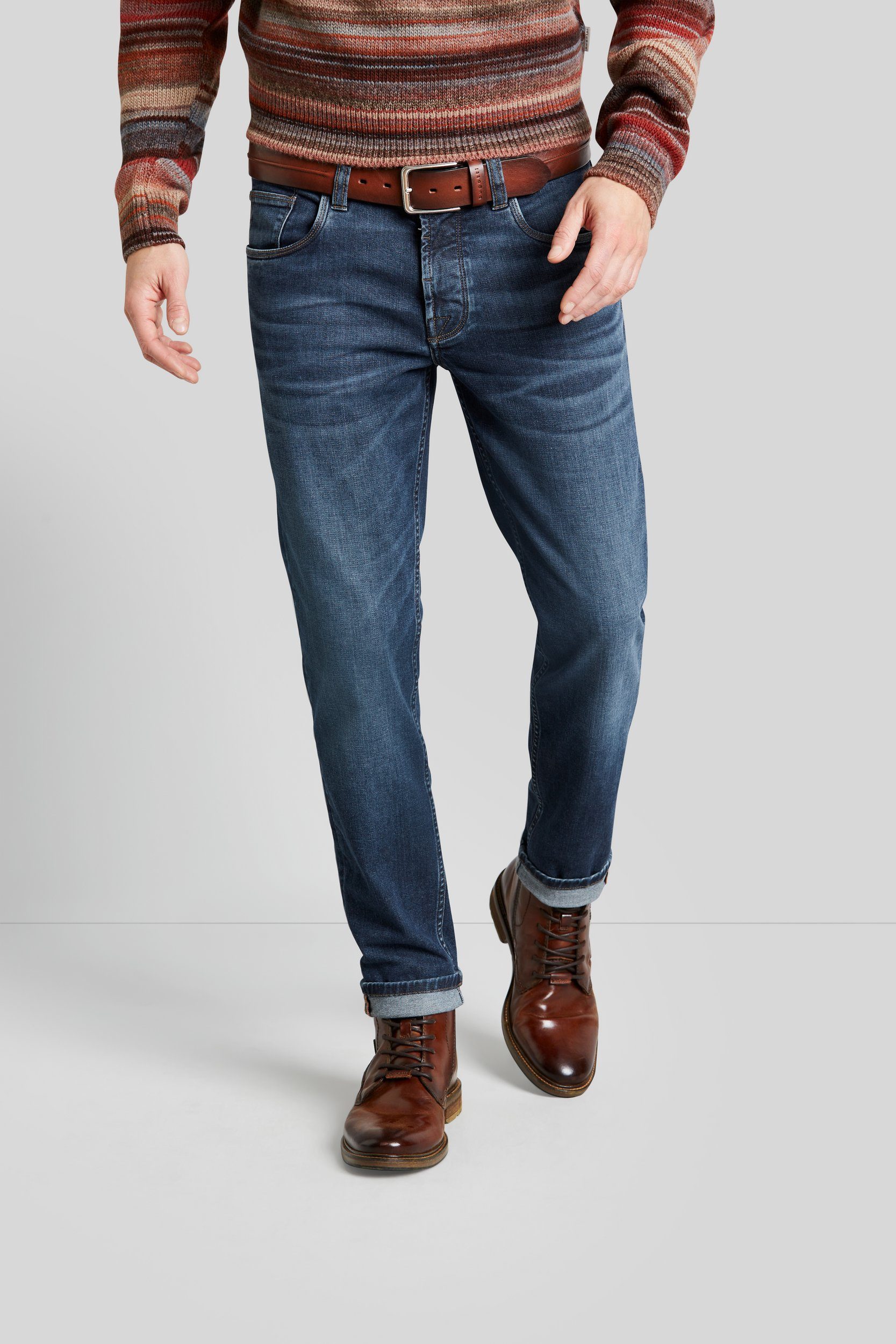 bugatti 5-Pocket-Jeans mit besonders weicher Haptik blau