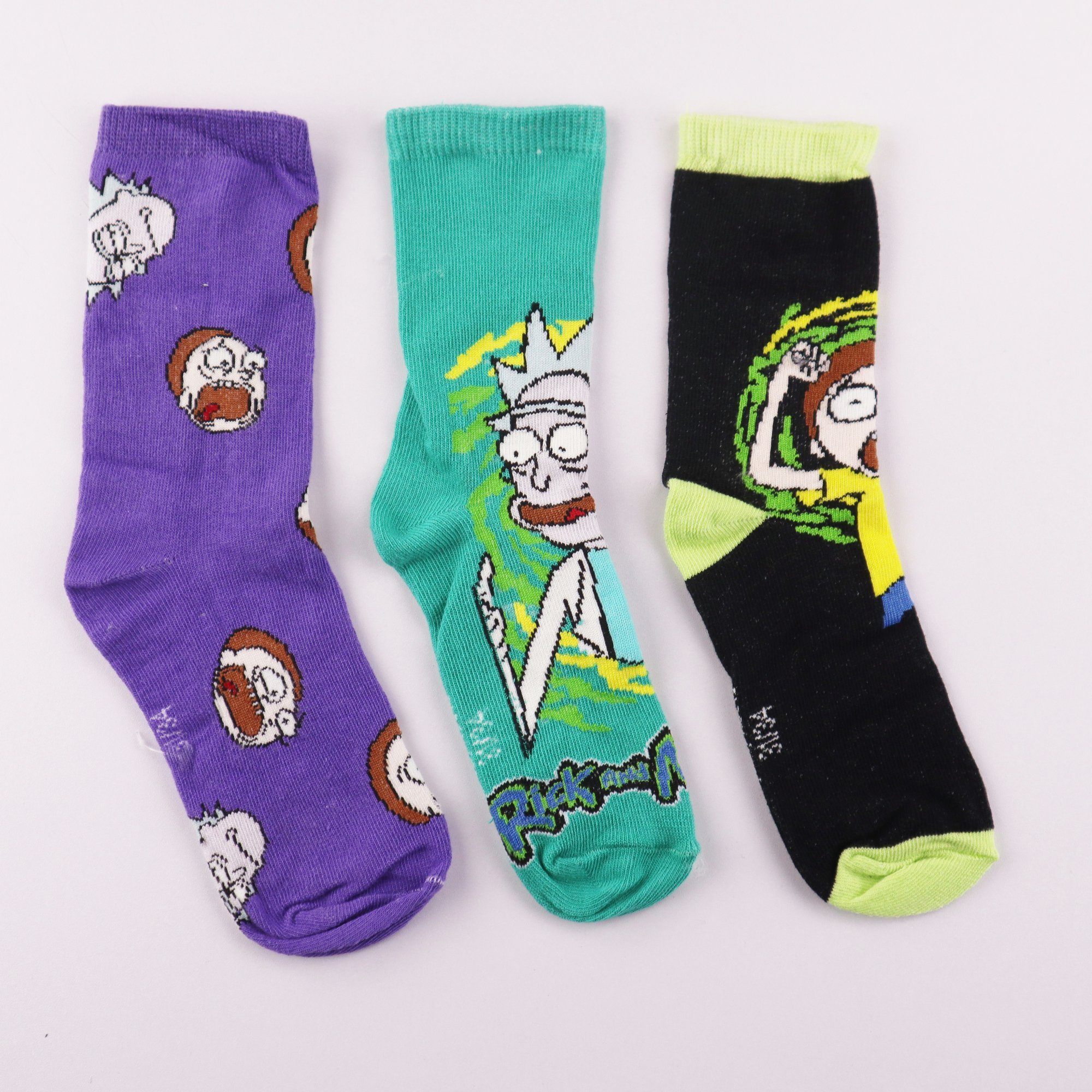 Rick and Morty Freizeitsocken Rick and Morty 3er Pack Socken Gr. 27 bis 38