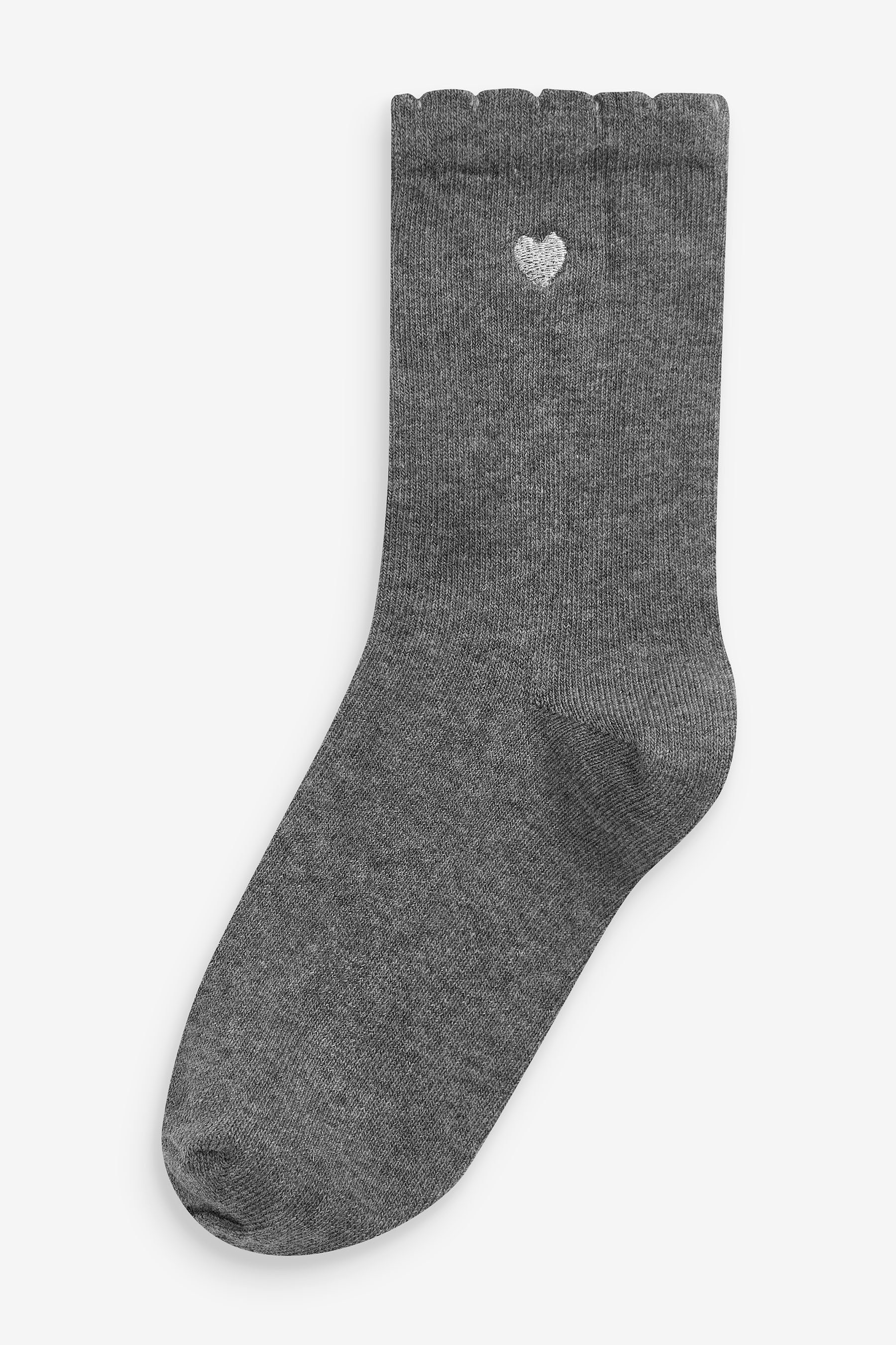 7er-Pack (7-Paar) Herzstickerei, mit Socken Next Socken Baumwolle und