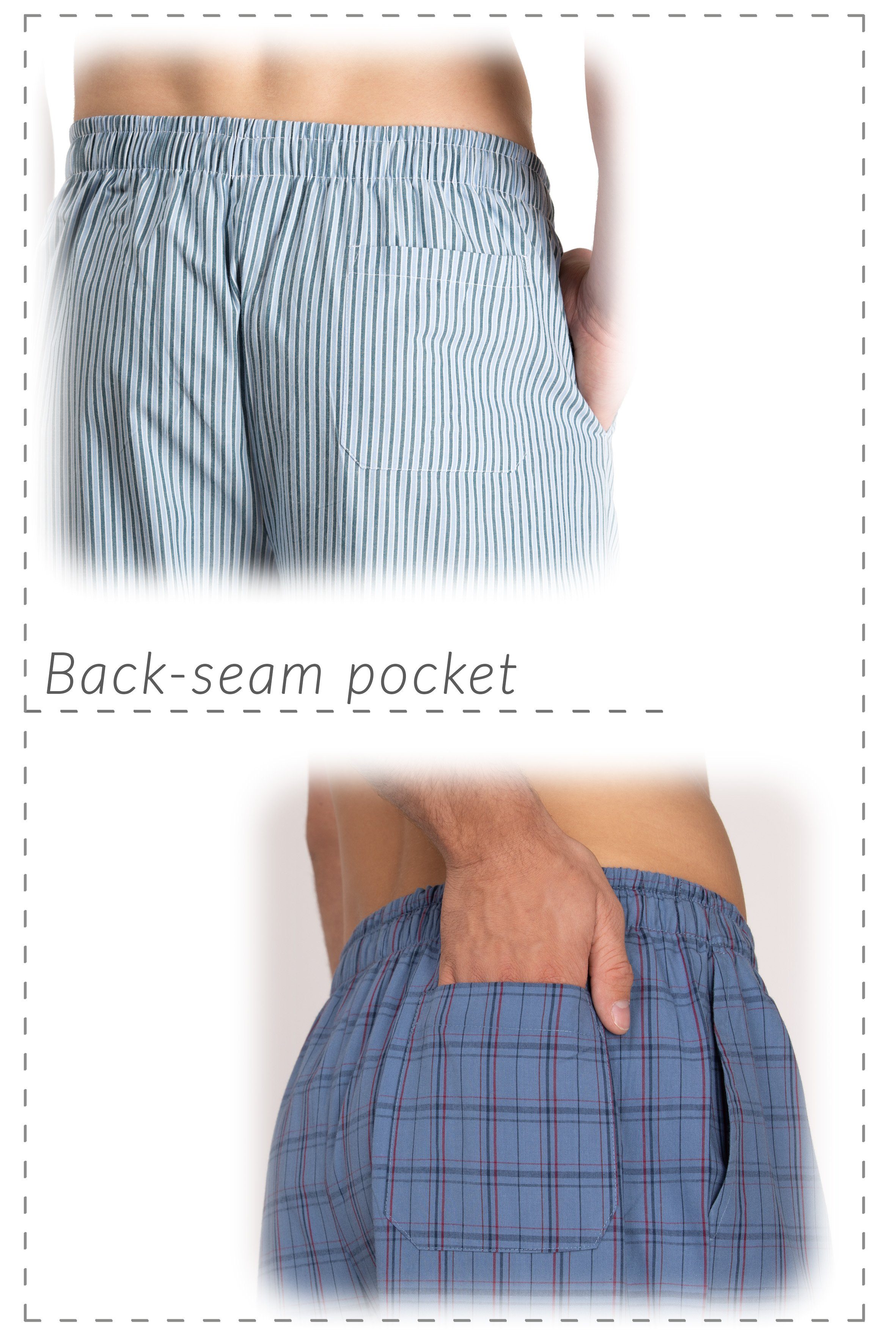LuukFeel Schlafhose LuukFeel - Herren Webhose Freizeithose aus 100% Bio Baumwolle – Bild 2 von 5