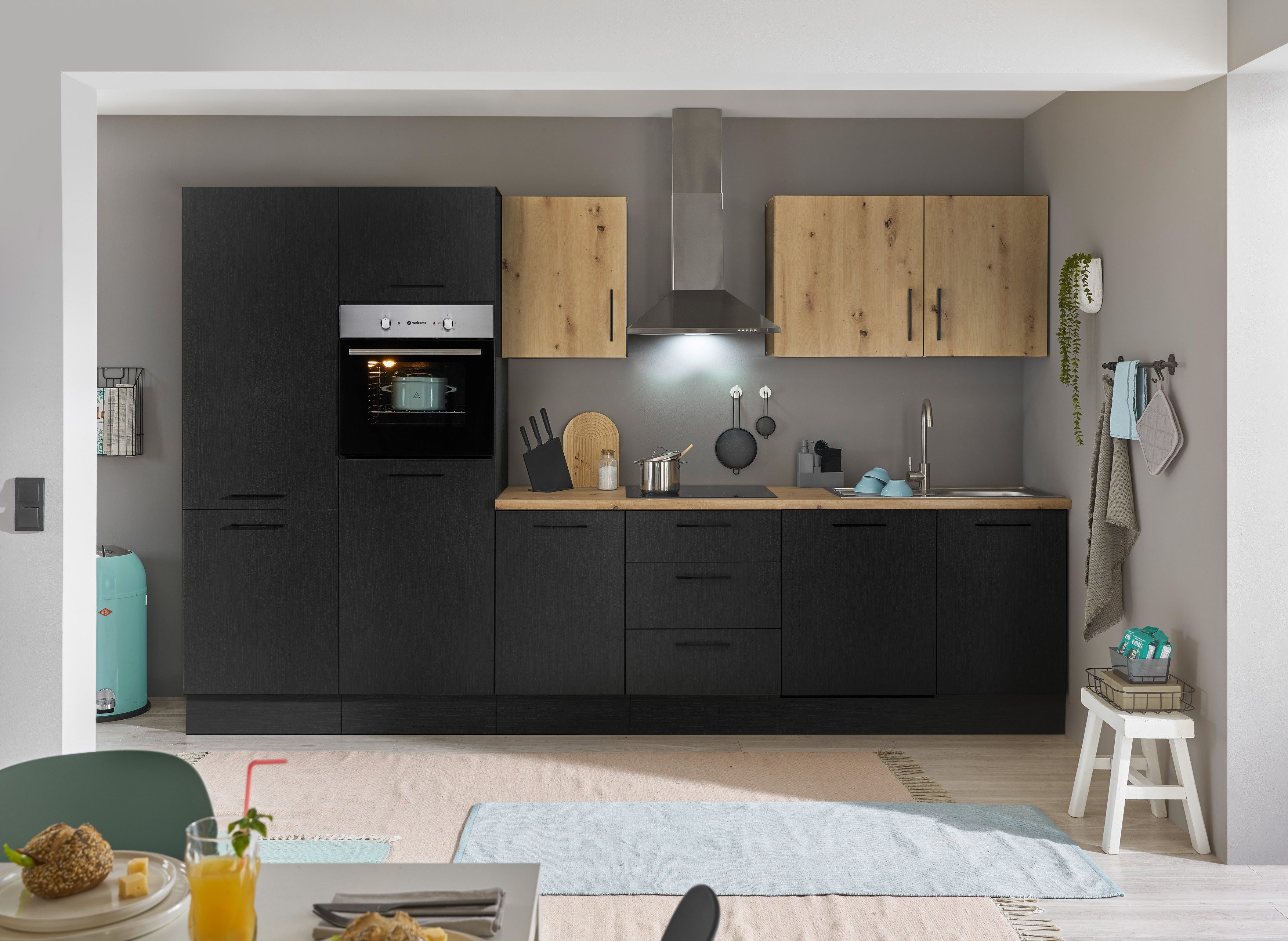 BASIC by Balculina Кухниzeile Turin, Breite 340 cm, wahlweise mit E-Geräten
