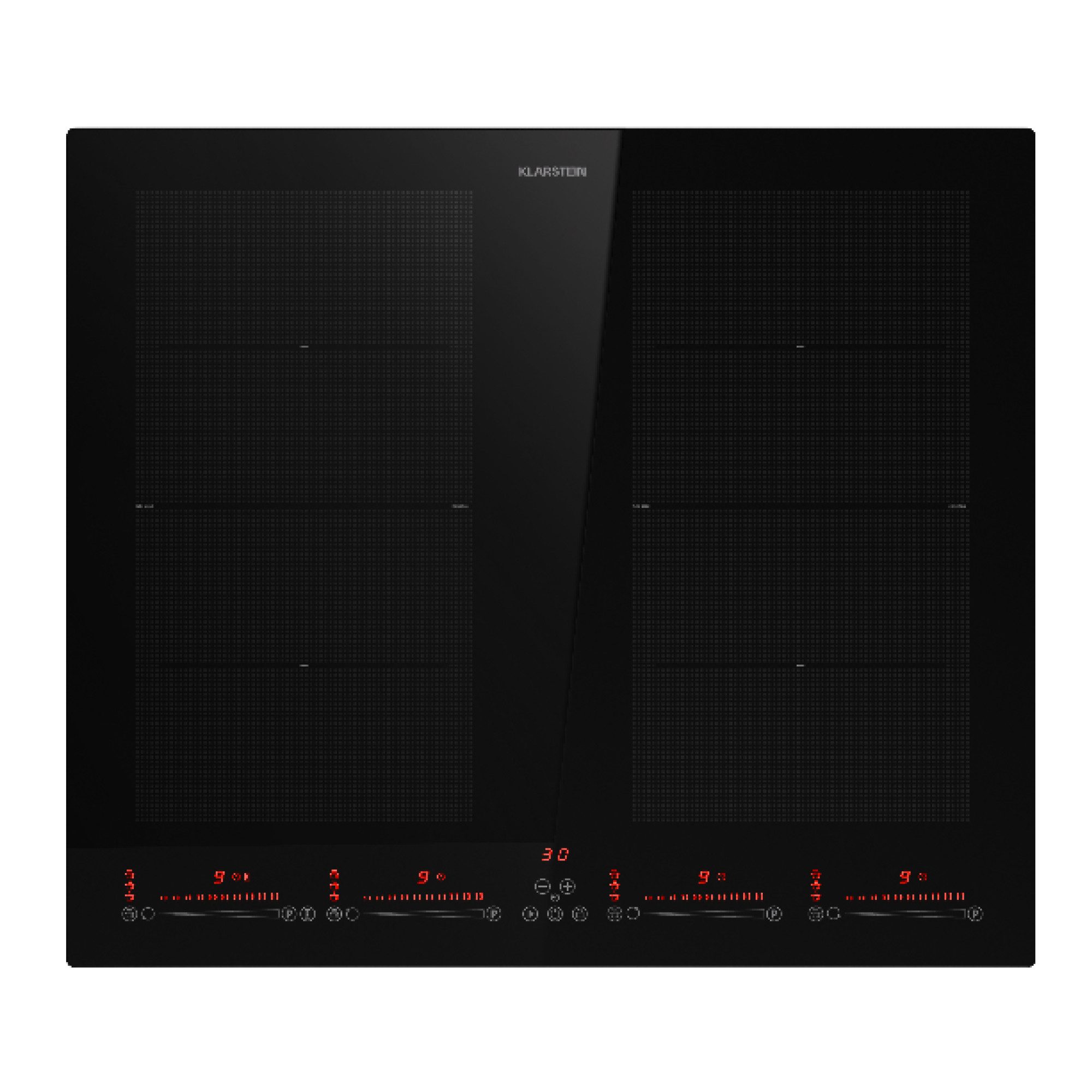 Klarstein Induktions-Kochfeld Masterzone CP14-Mstrzone-60F-BK, Варочные панели Hob 4 Flex Zonen Glaskeramik Touch
