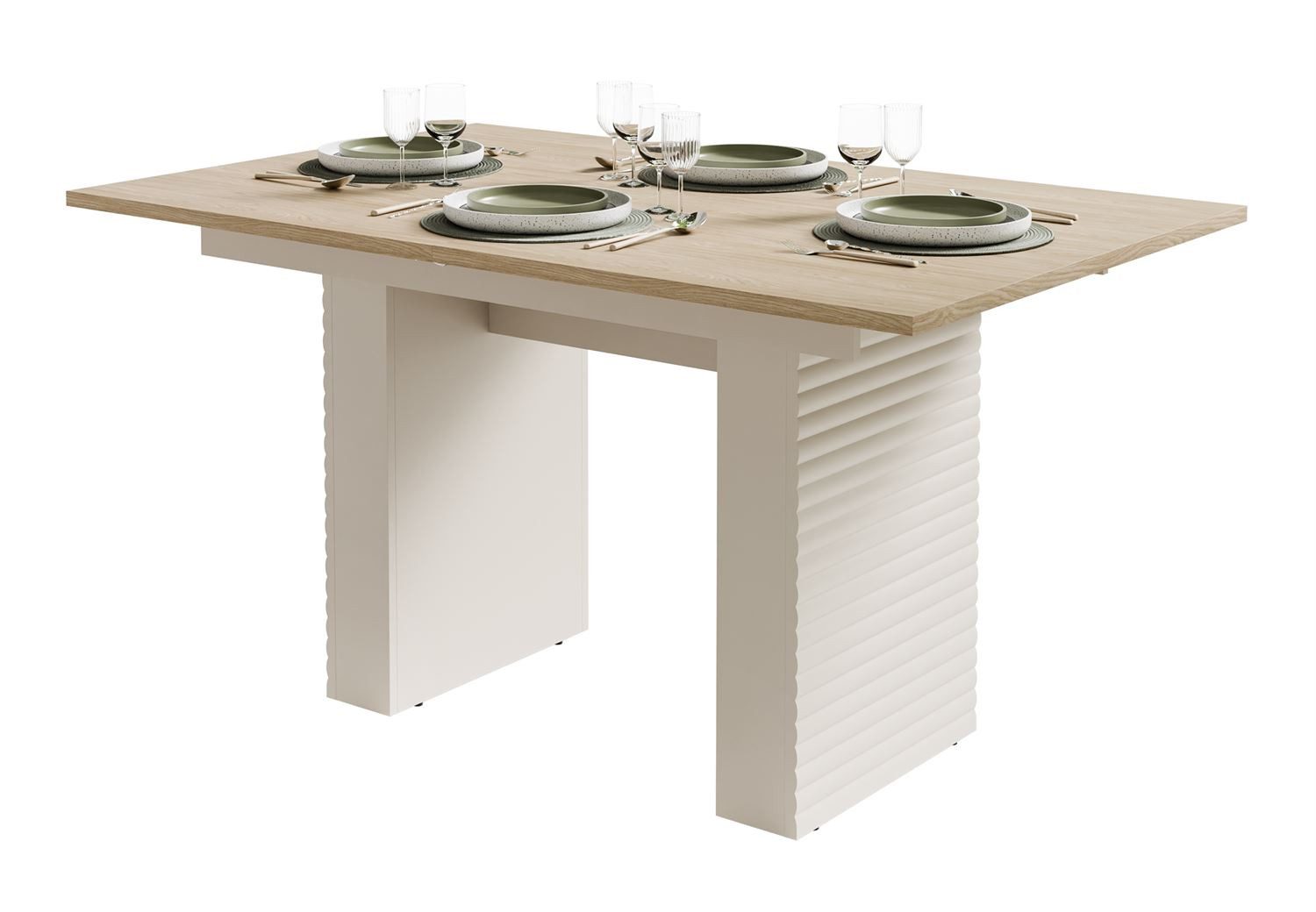 Lookway Esstisch FLORENCE 140-180 cm Ausziehbarer Tisch für Esszimmer (1x Tisch), 140-180x90x75 cm